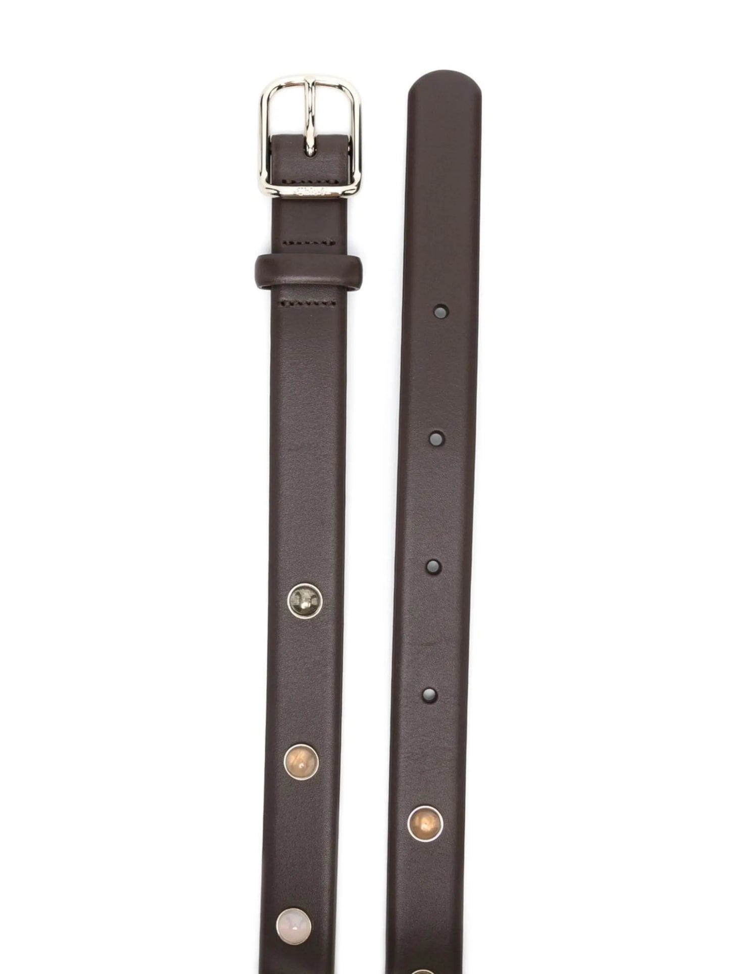 buckle-fastening leather belt