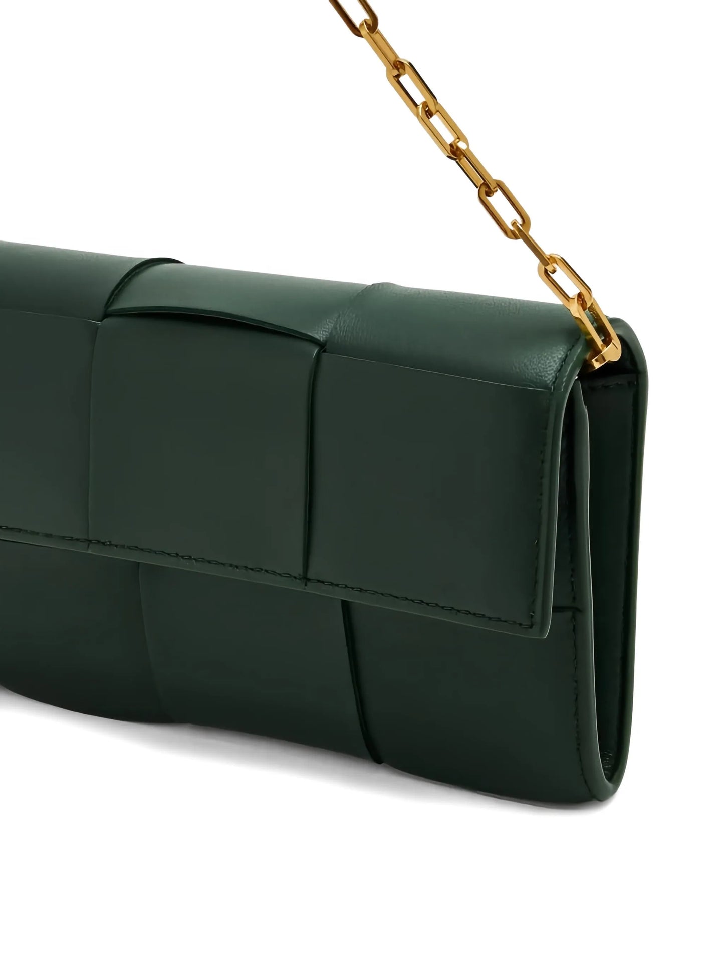 Cassette leather clutch bag