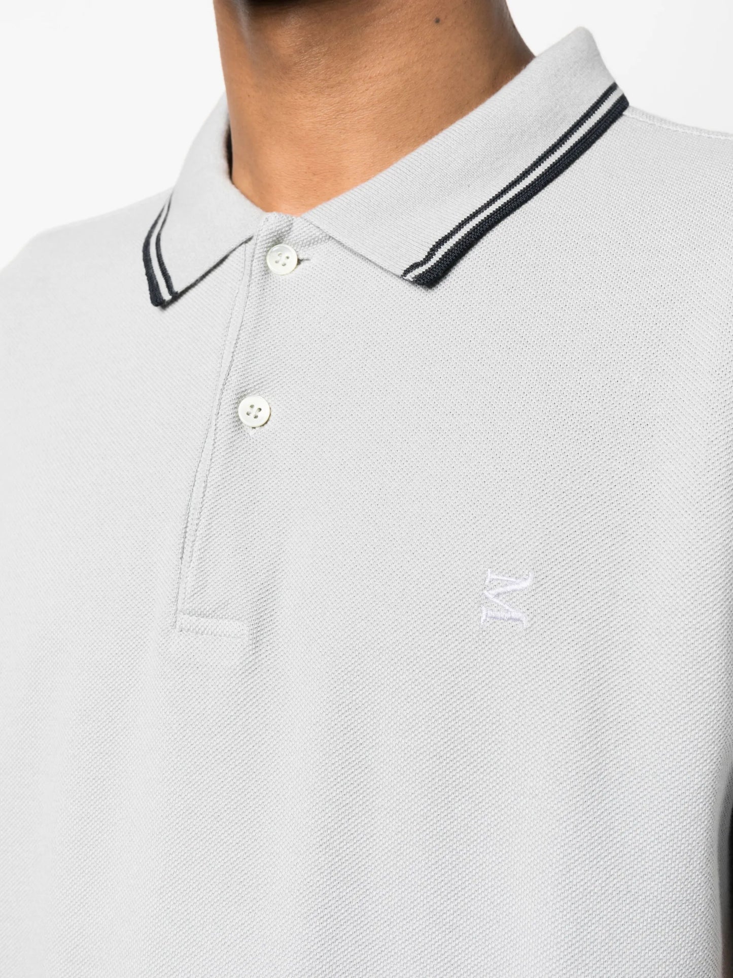 stripe-trim polo shirt