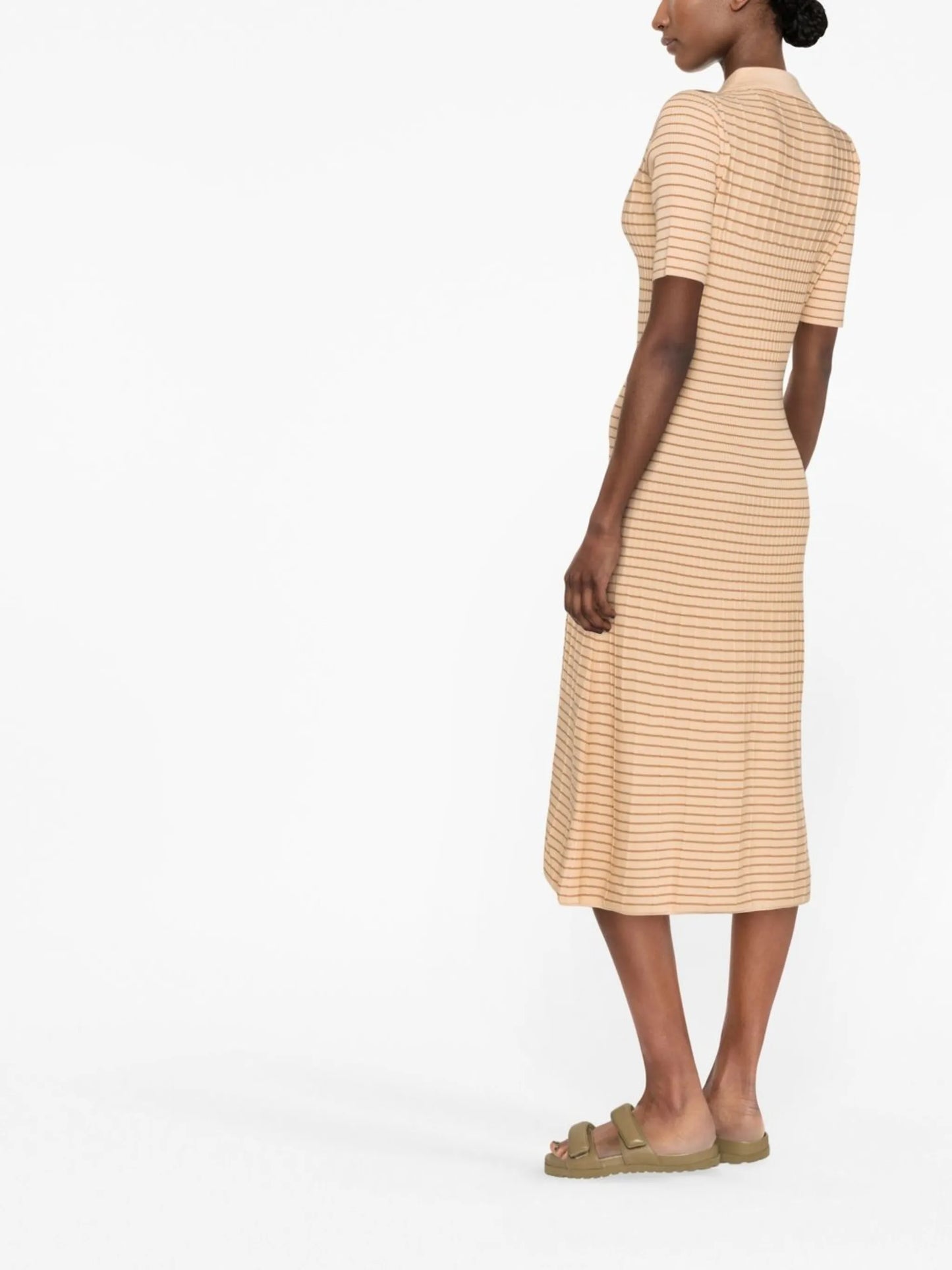 striped knit merino dress