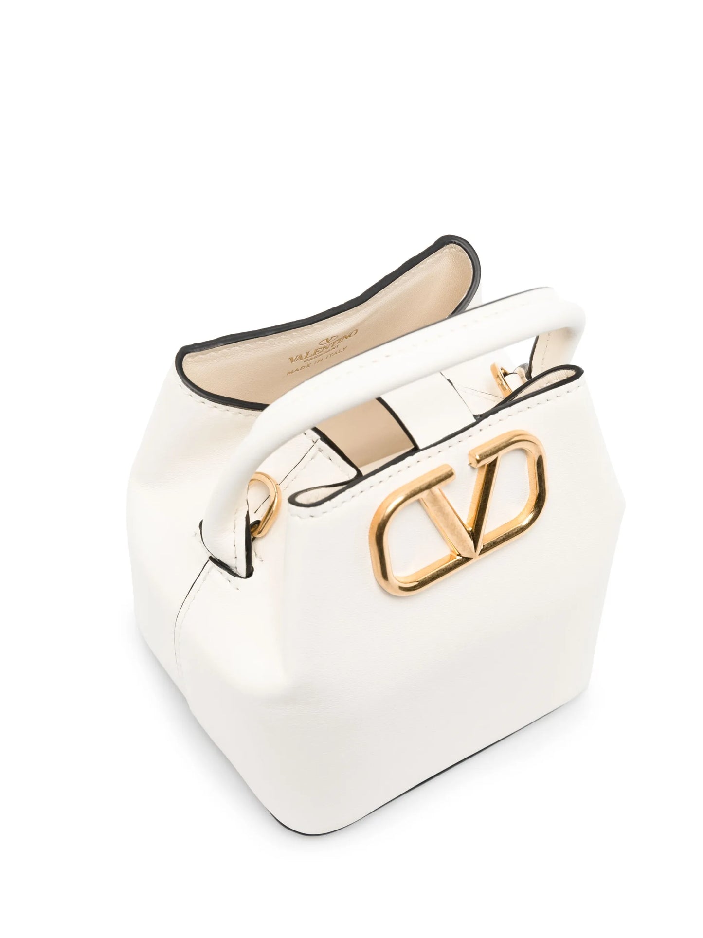 logo-plaque leather mini bag