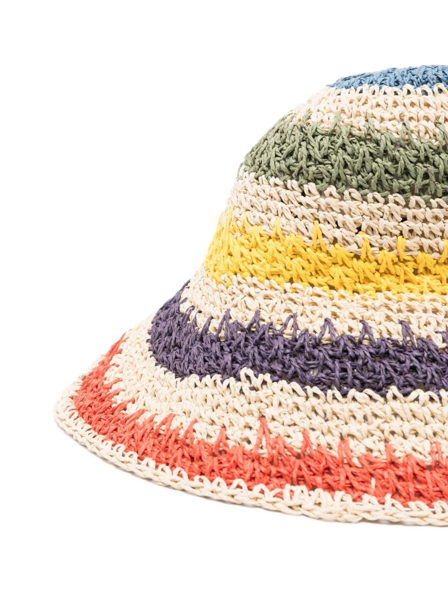 striped knitted bucket