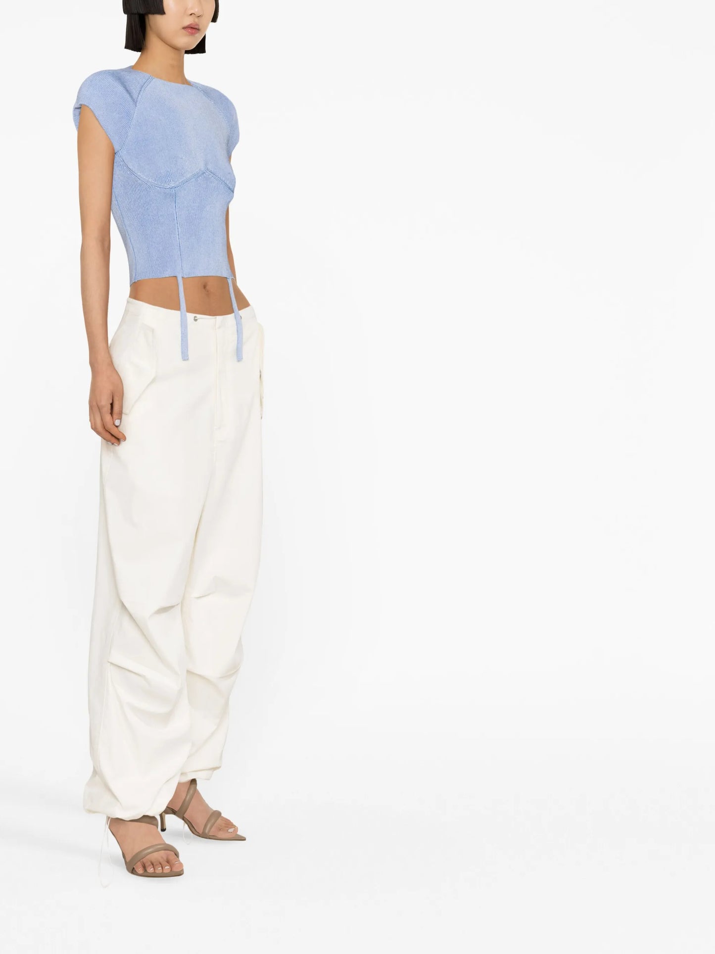 open-back short-sleeve top