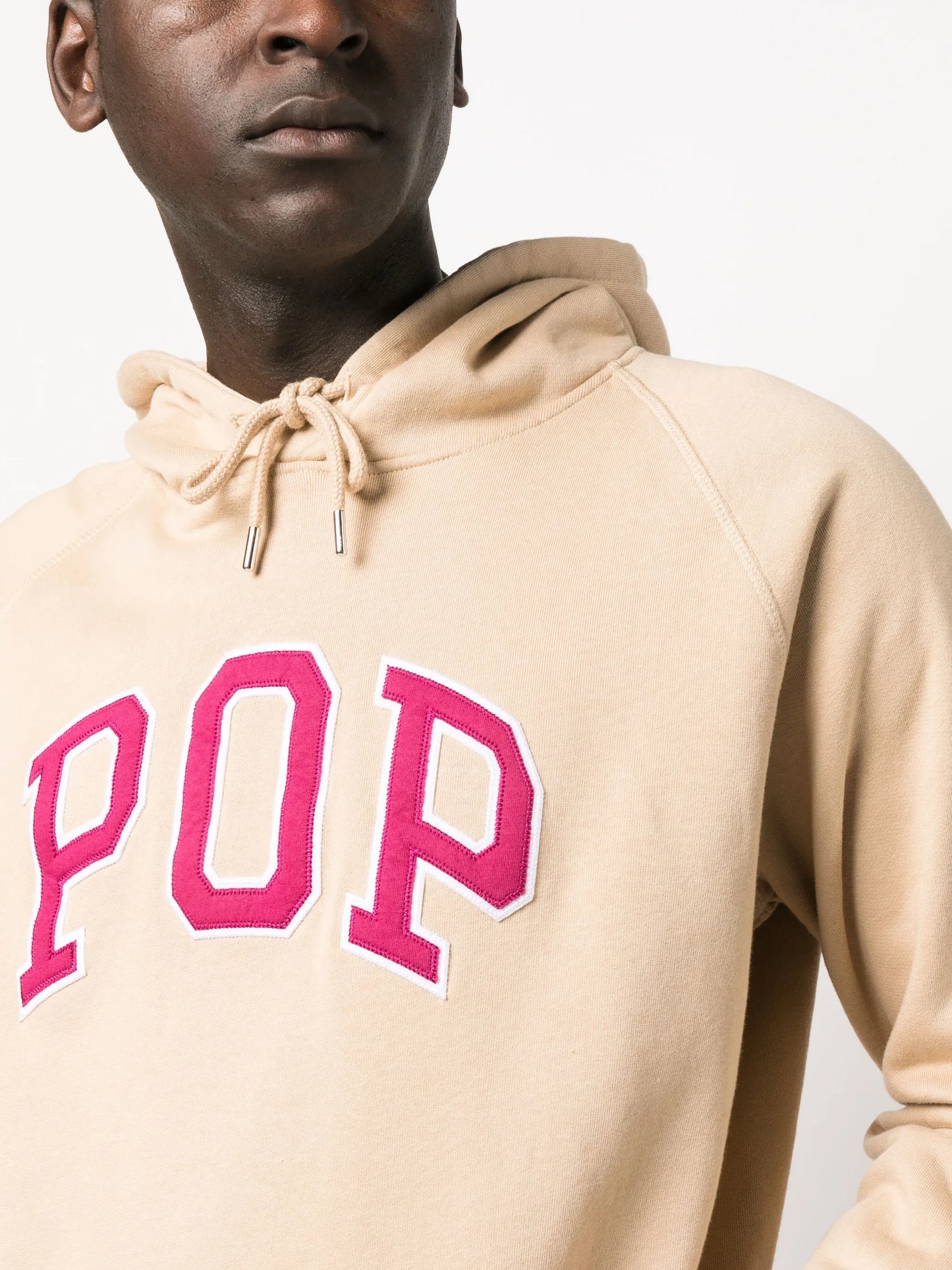 logo-patch cotton hoodie