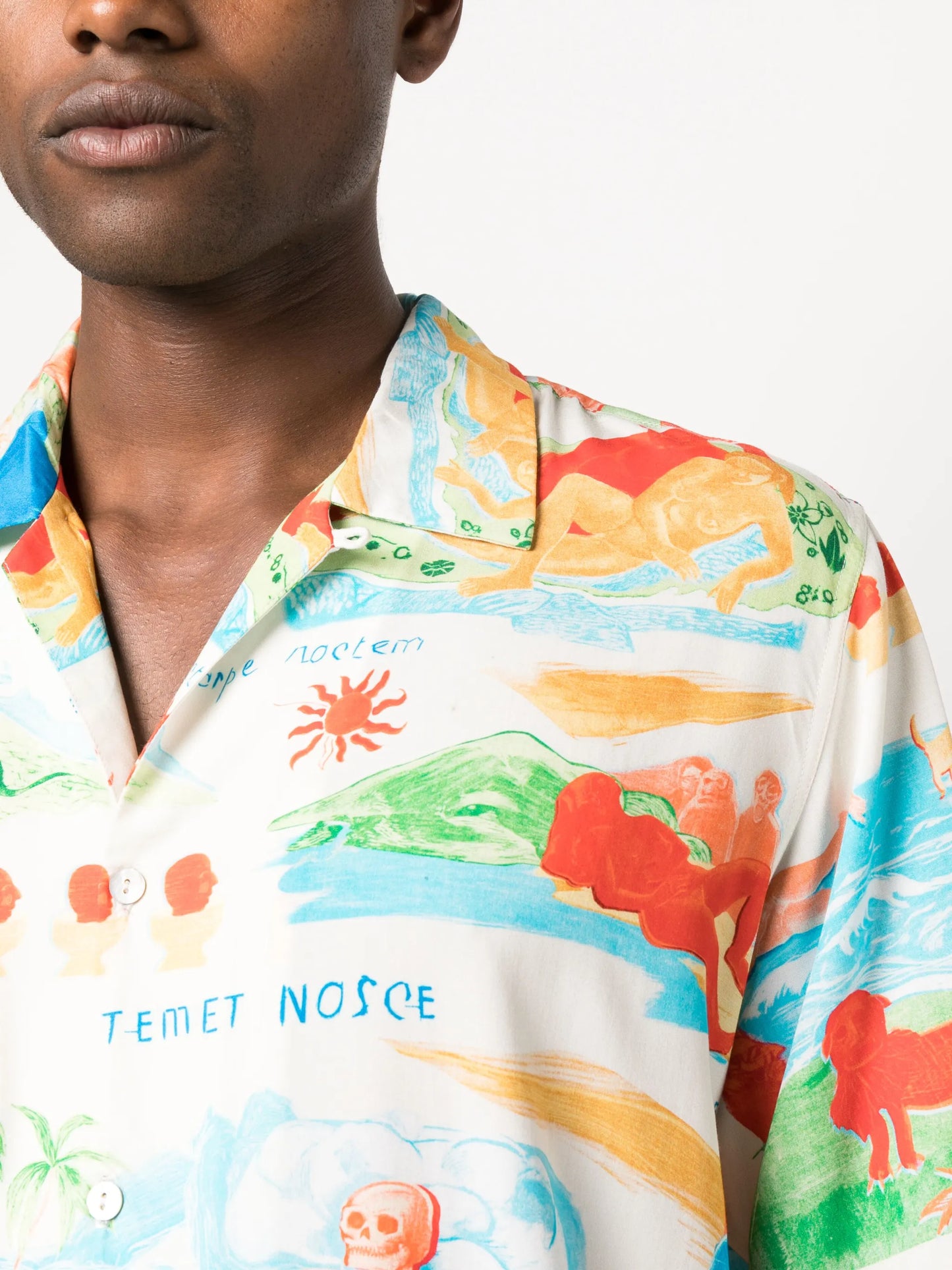 Far Away Places printed short-sleeve shirt