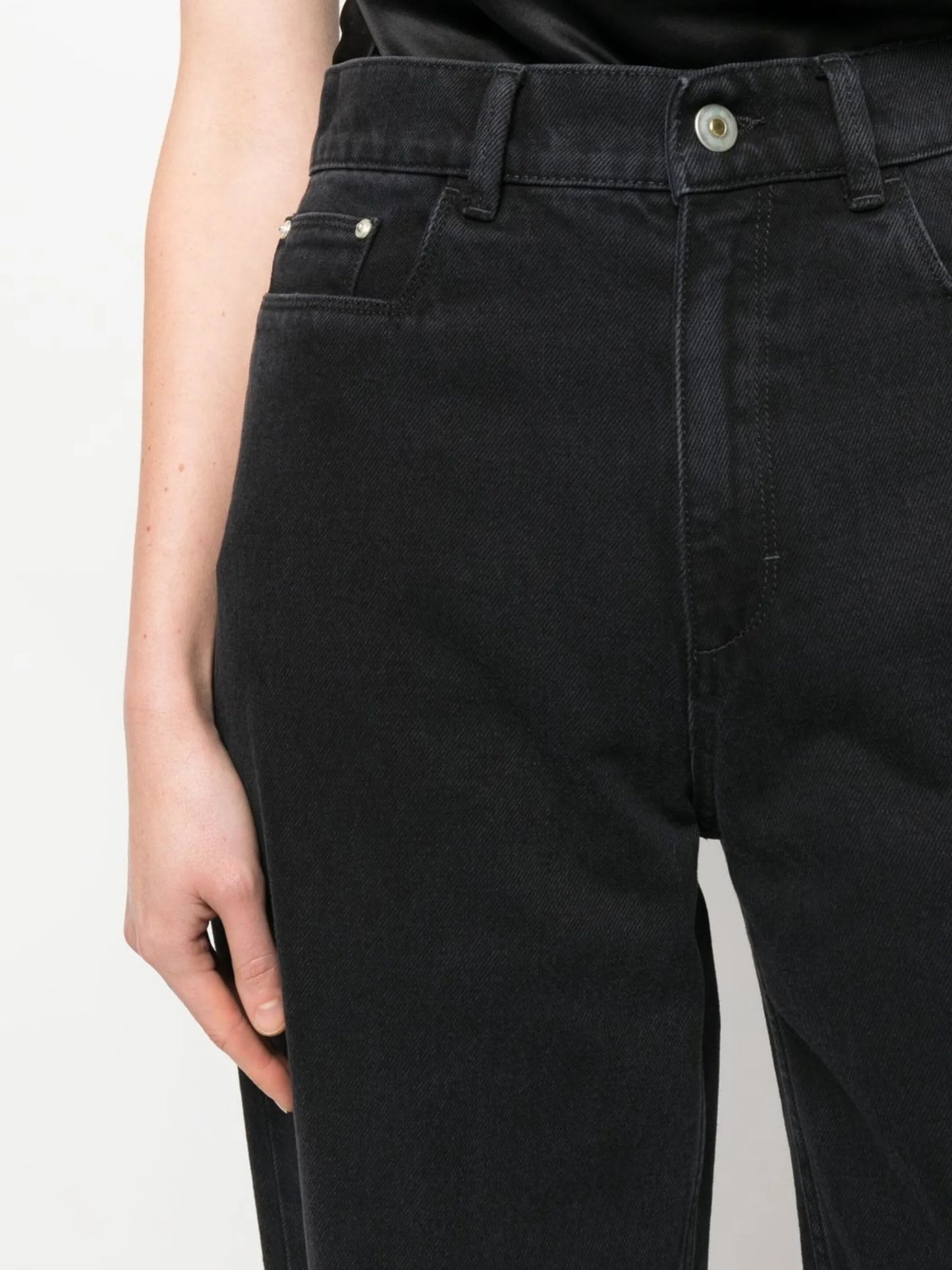 tapered recycled cotton jeans
