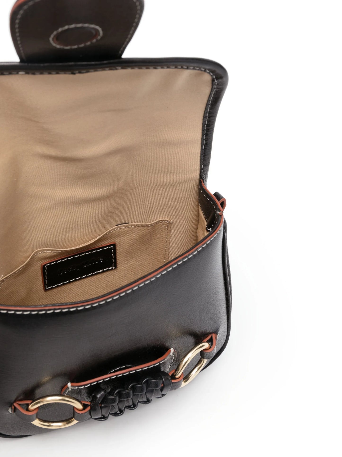 Saddie ring-hardware shoulder bag