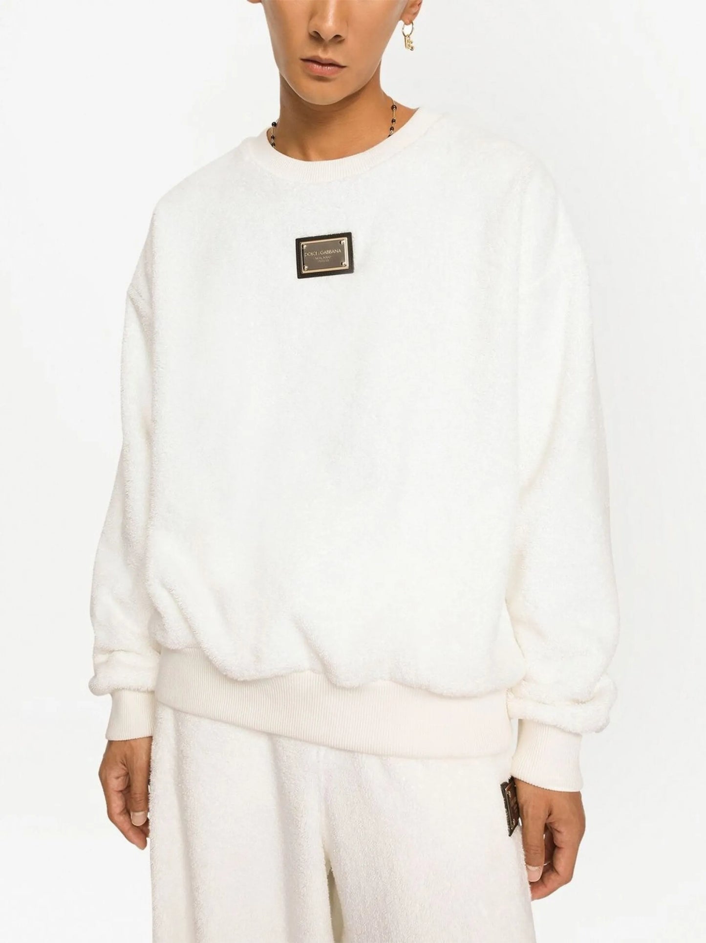 logo-plaque detail sweatshirt