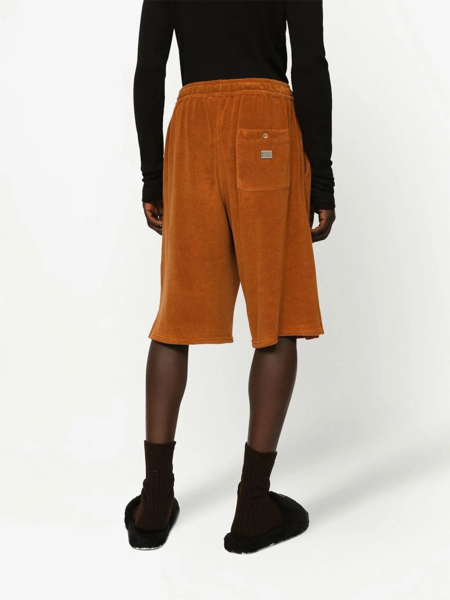 towelling-finish bermuda shorts