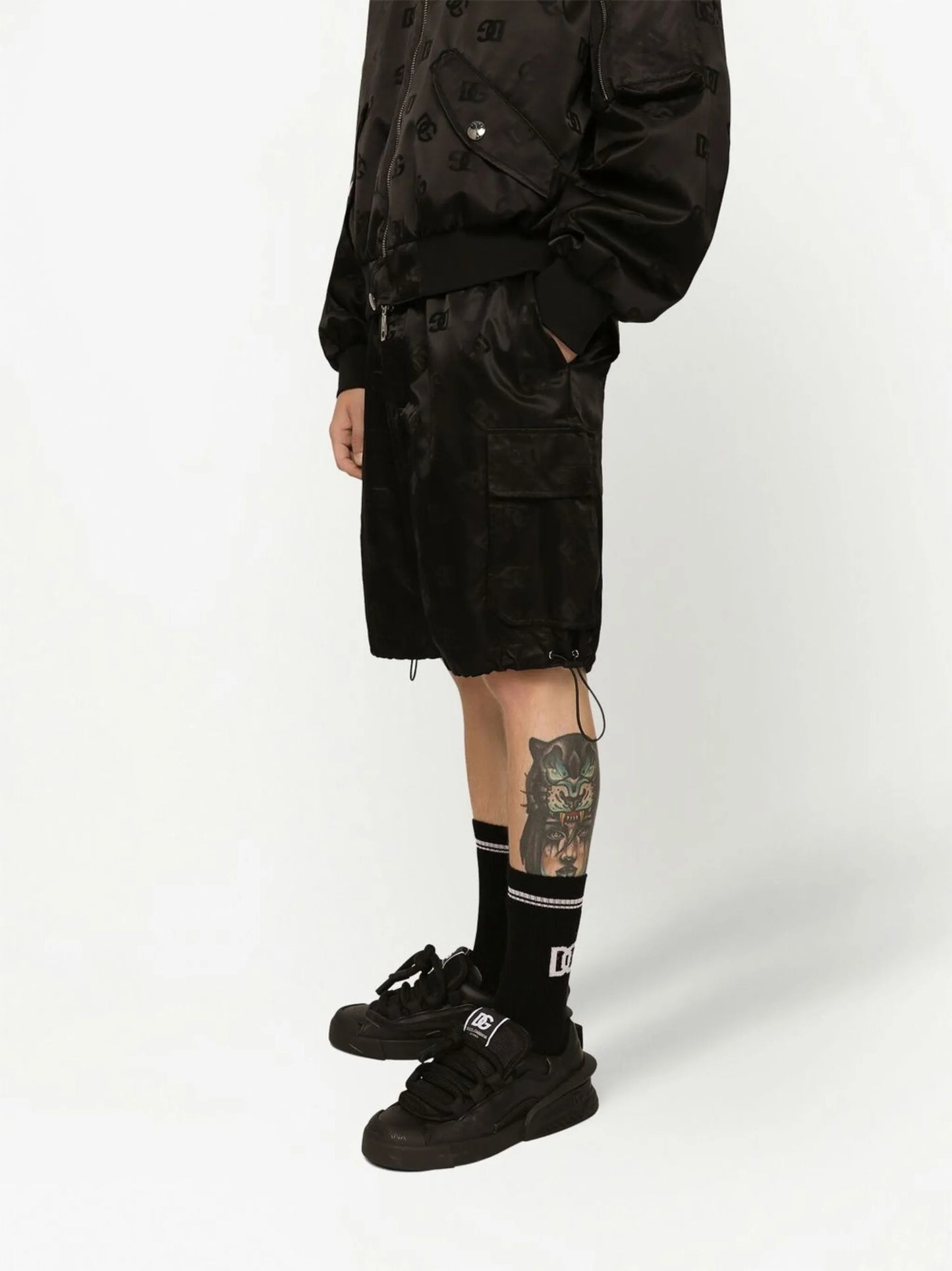 logo-jacquard shorts