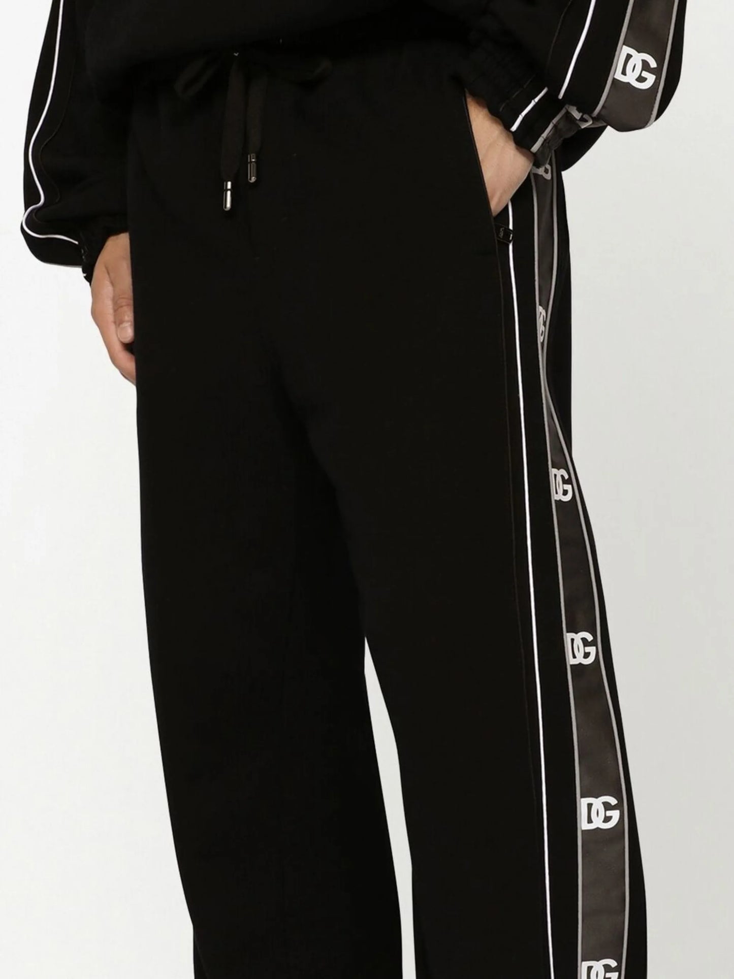 logo-tape track pants