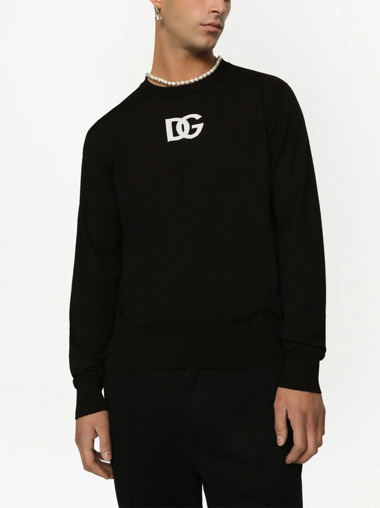 DG-logo intarsia wool jumper