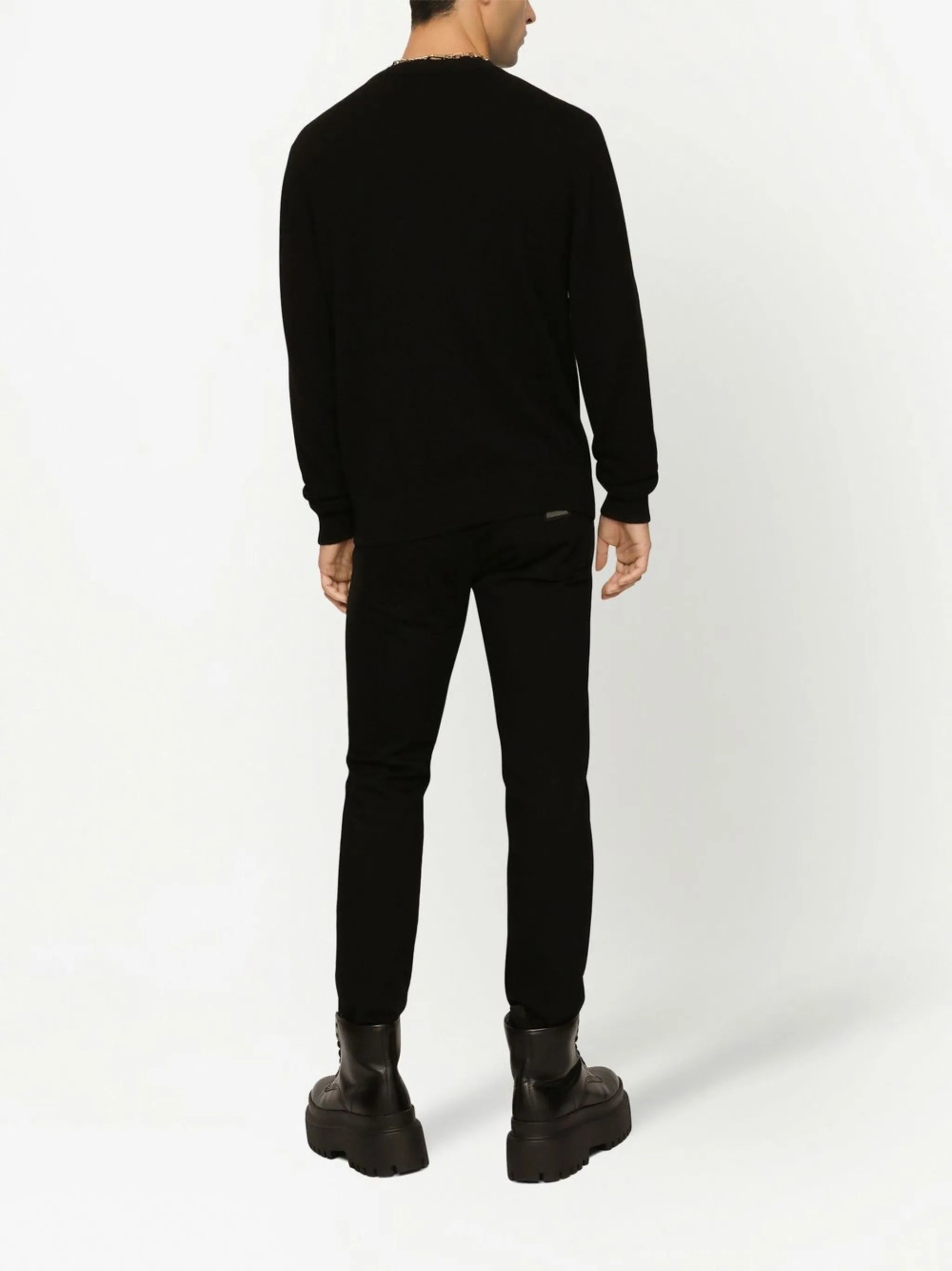 logo-appliqué slim-cut jeans