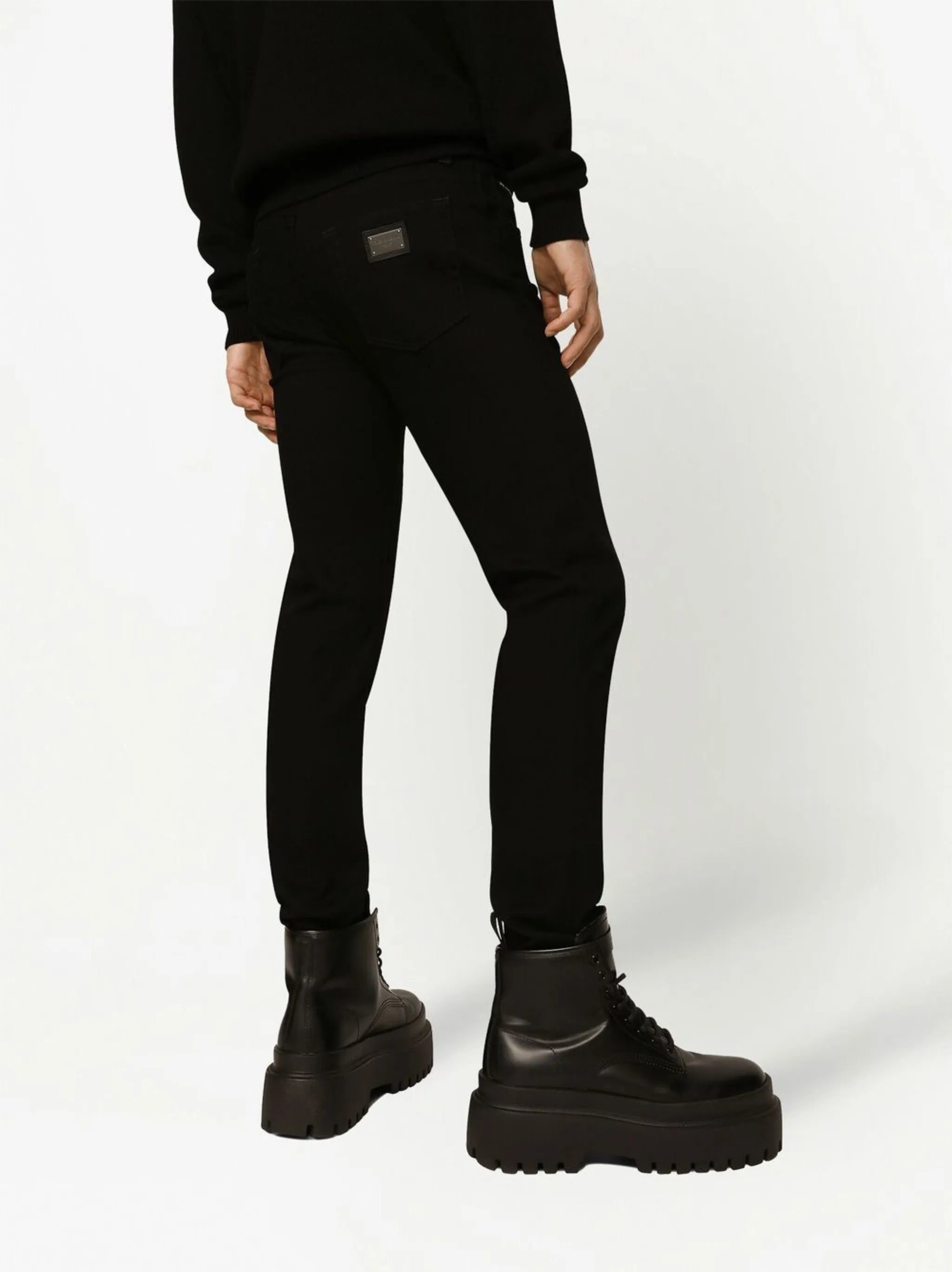 logo-appliqué slim-cut jeans