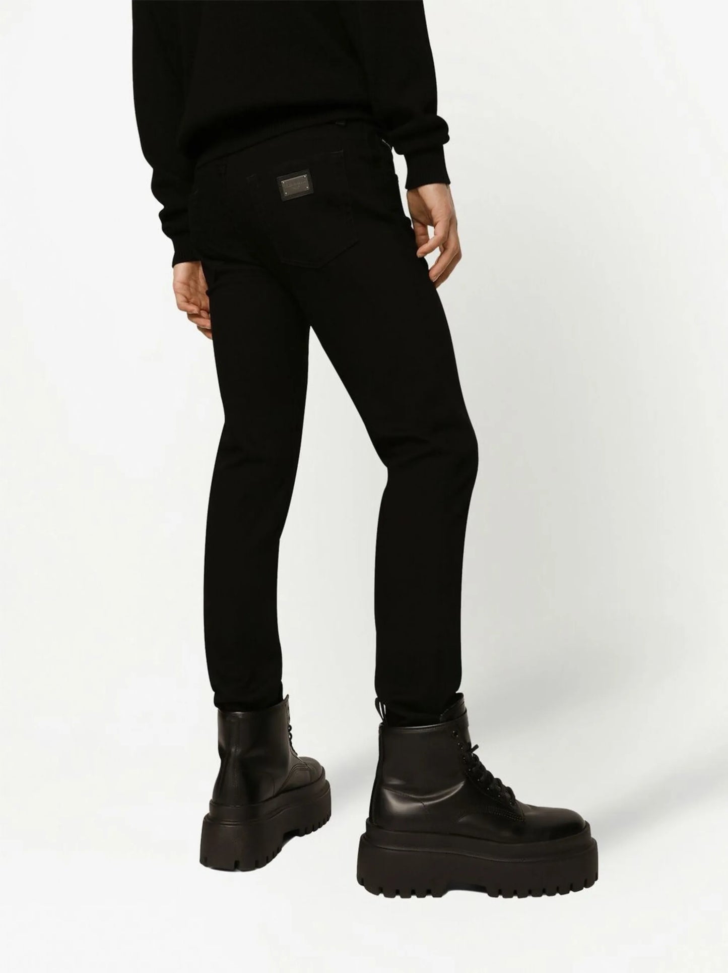 logo-appliqué slim-cut jeans