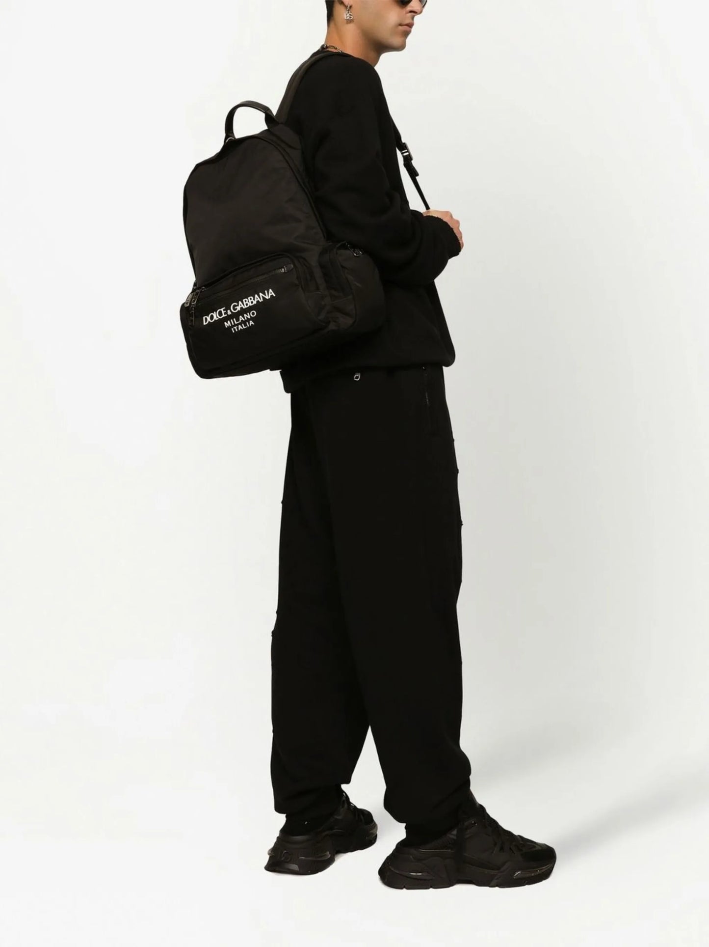 logo-stamp zipped backpack