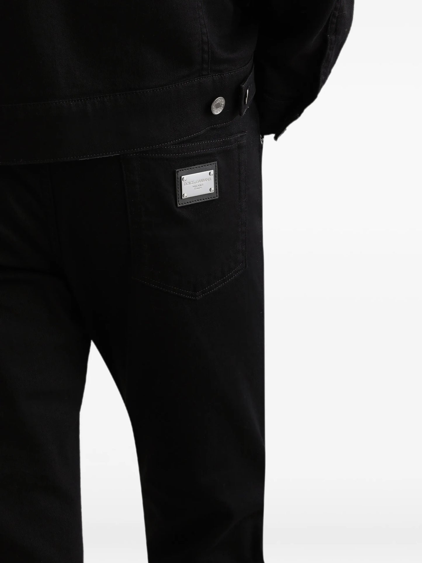 logo-appliqué skinny jeans