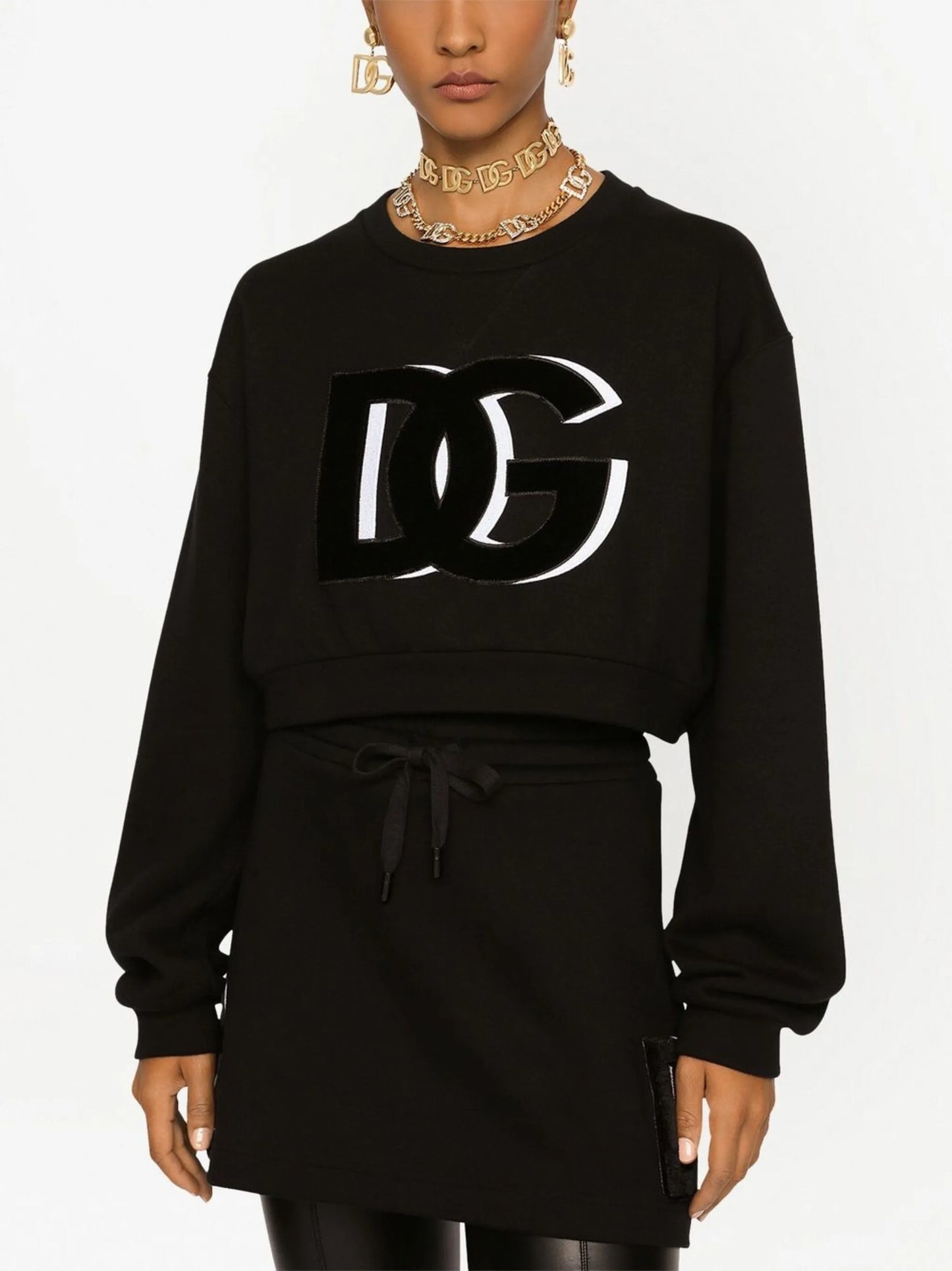 DG-logo cropped sweatshirt