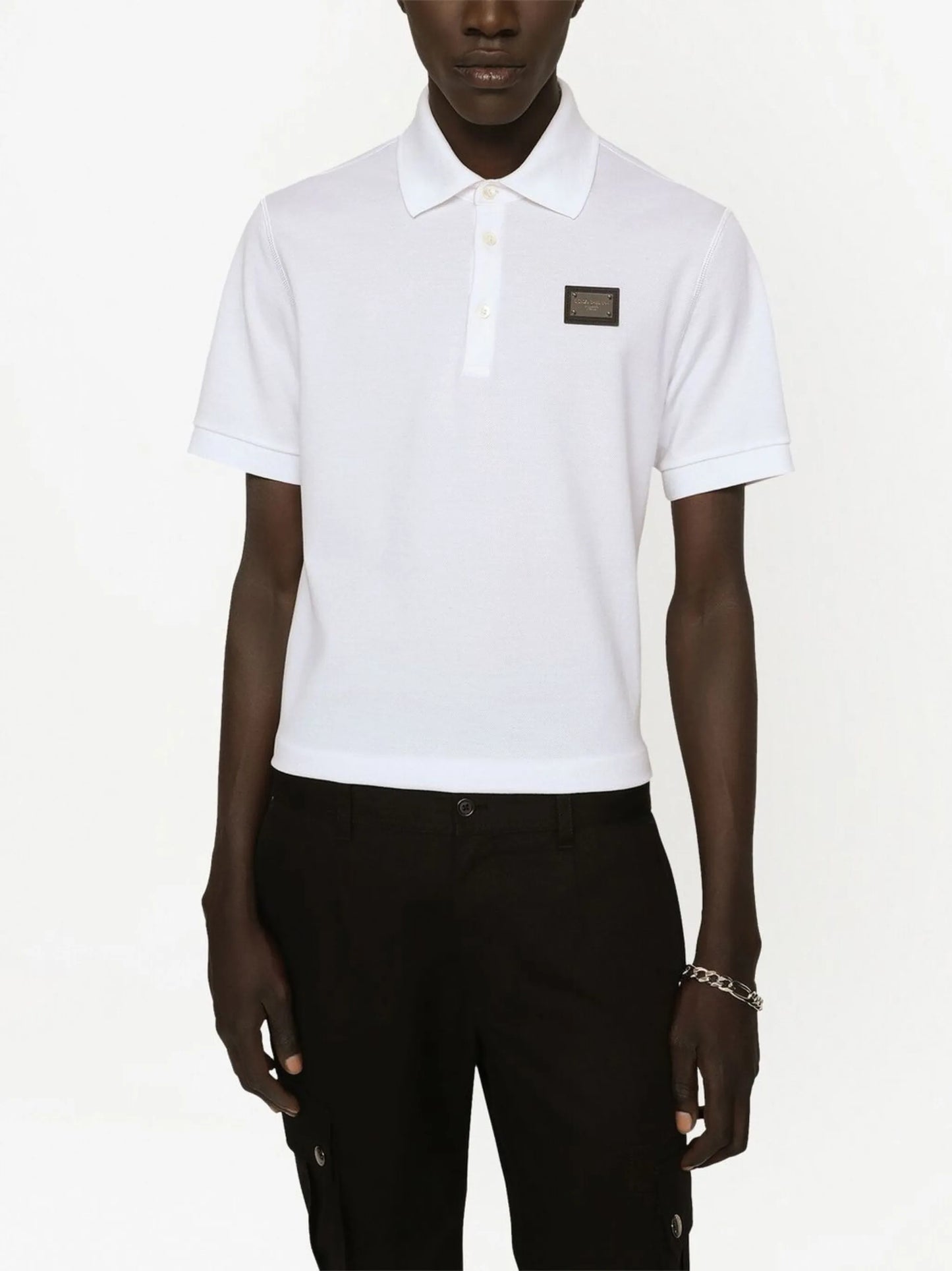 logo-tag piqué polo shirt