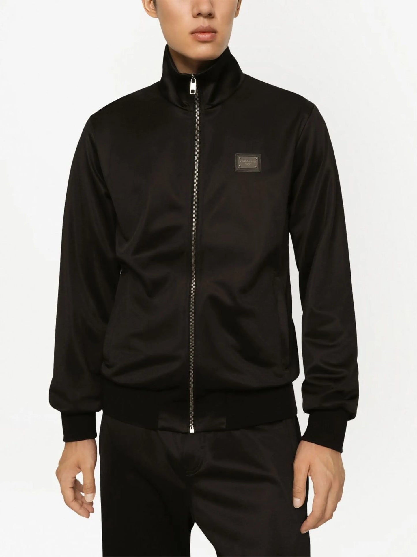 logo-tag zip-up sweatshirt