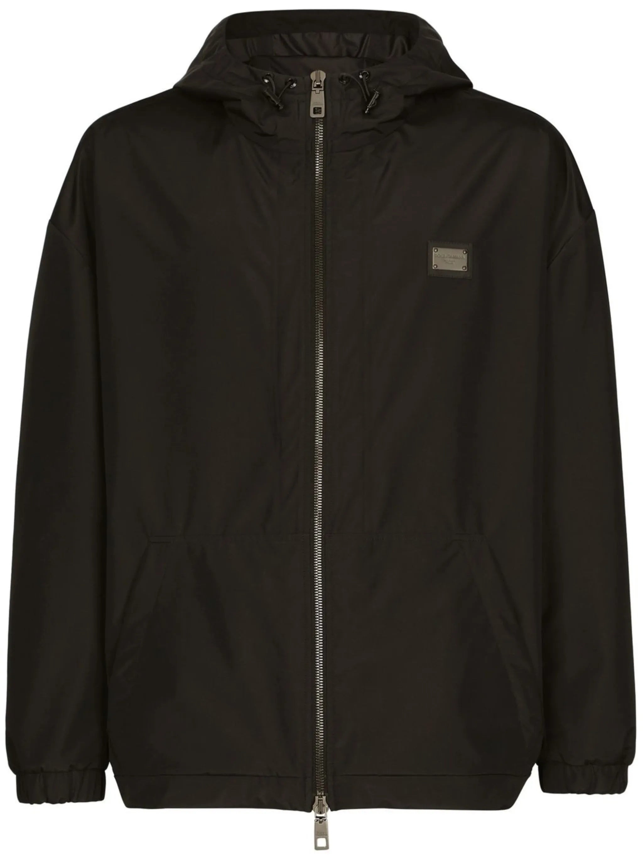 logo-tag hooded jacket