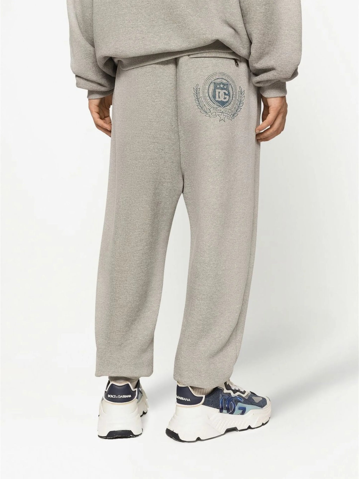 crest-print track pants
