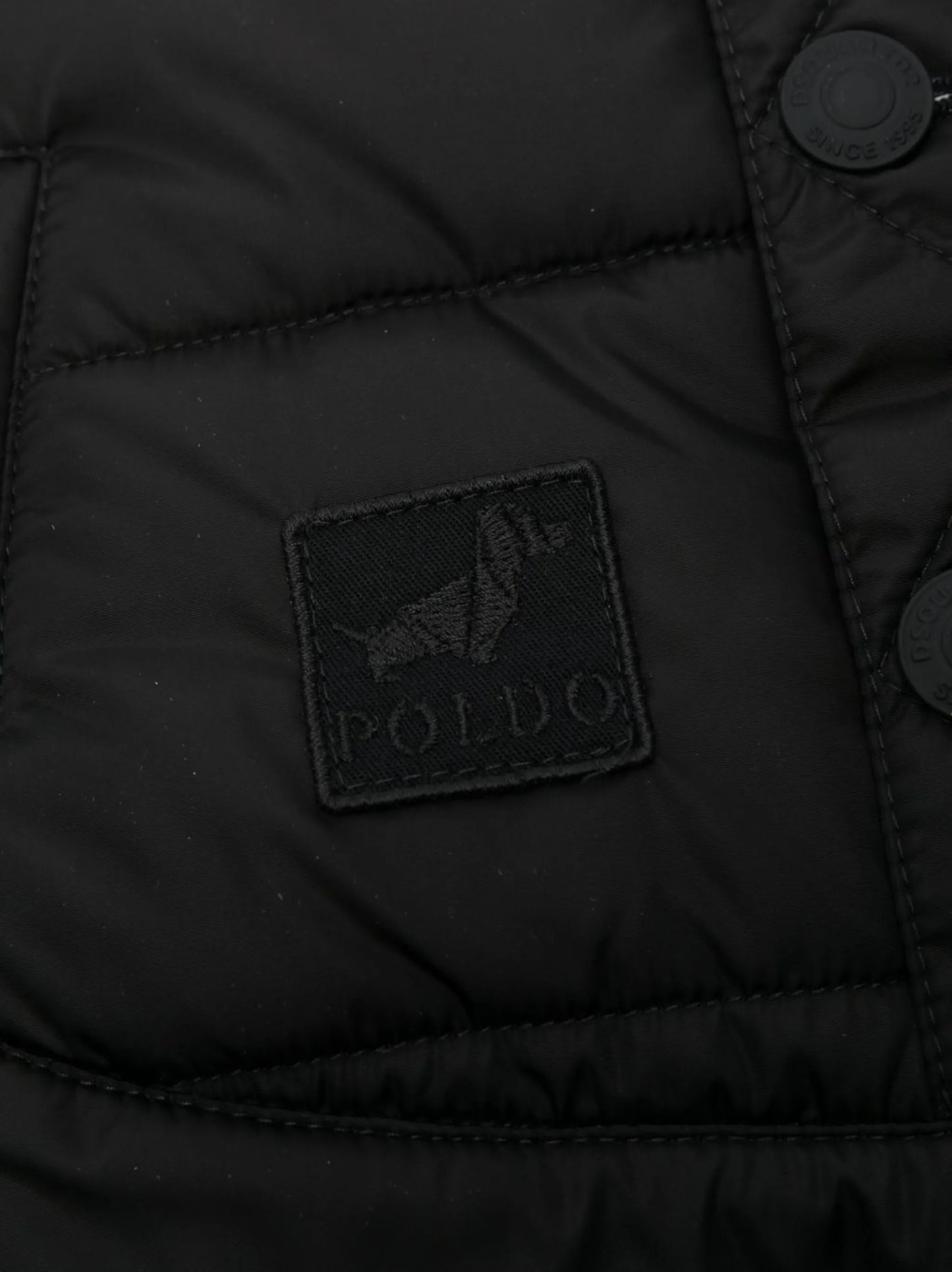 DSQ2 logo puffer pet coat