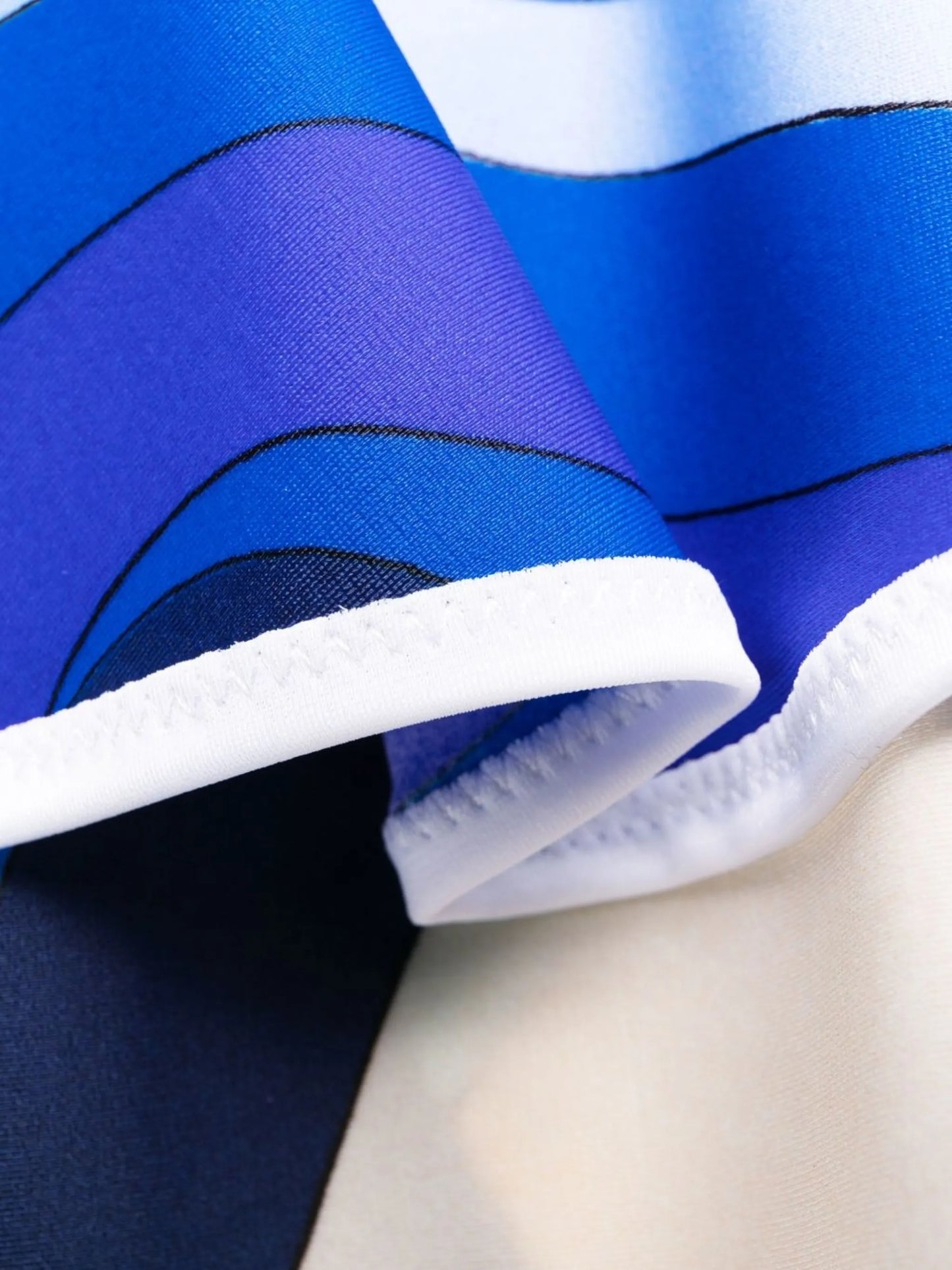 Marmo-print ruffled bikini bottoms