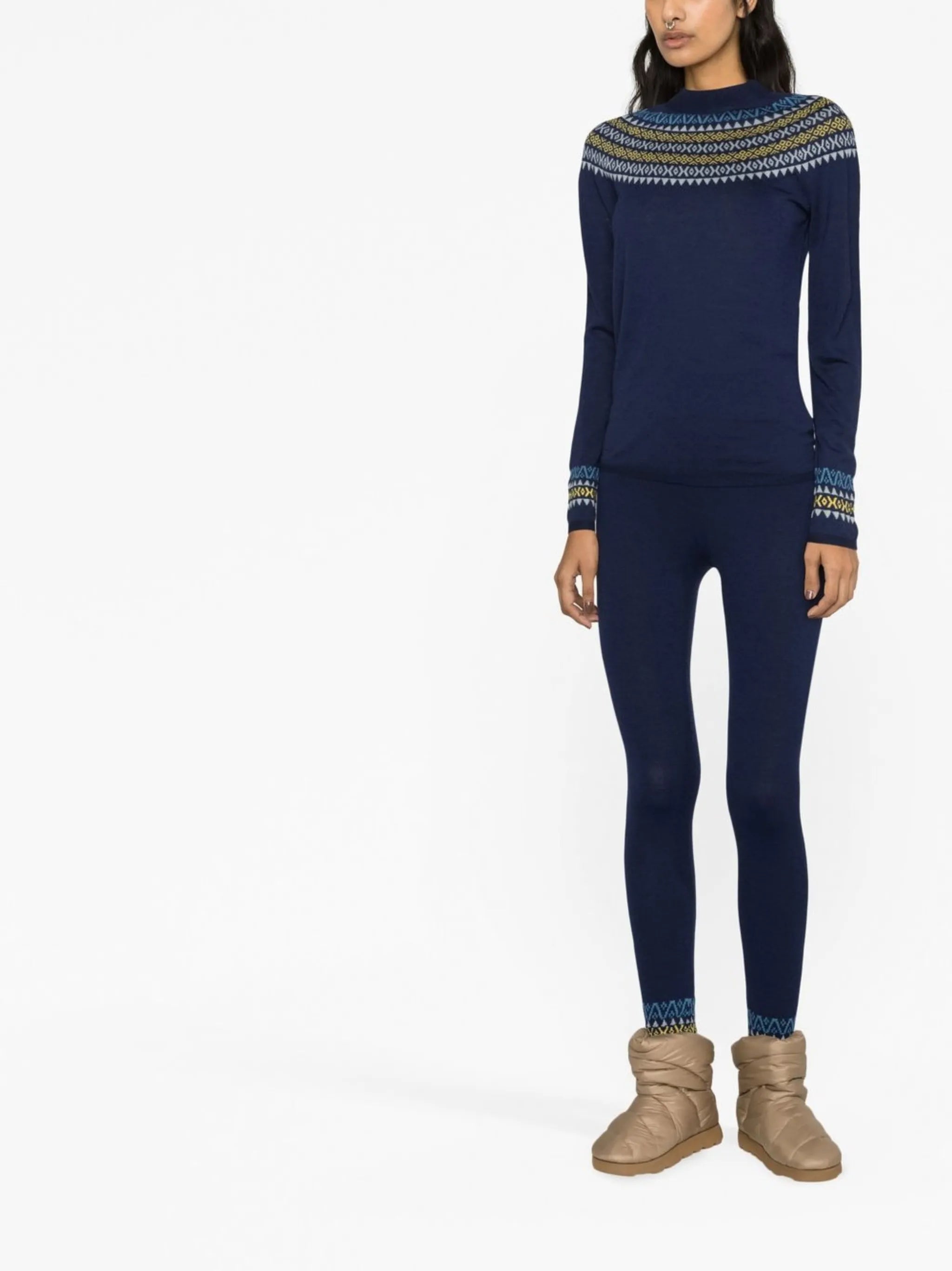 Fair Isle base layer ski top