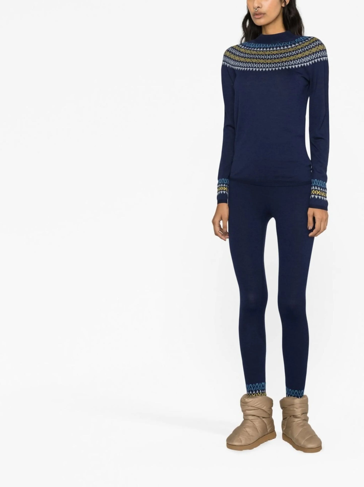 Fair Isle base layer ski top