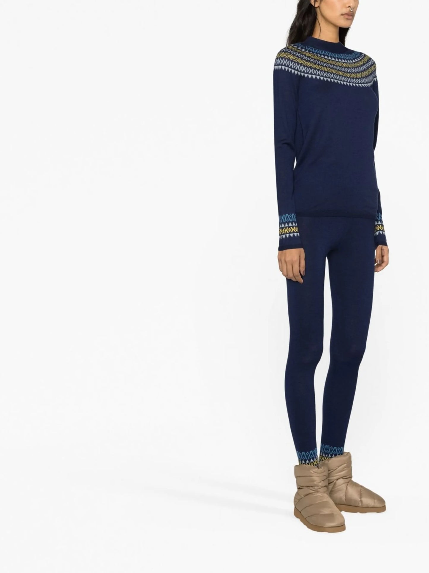 Fair Isle base layer ski top