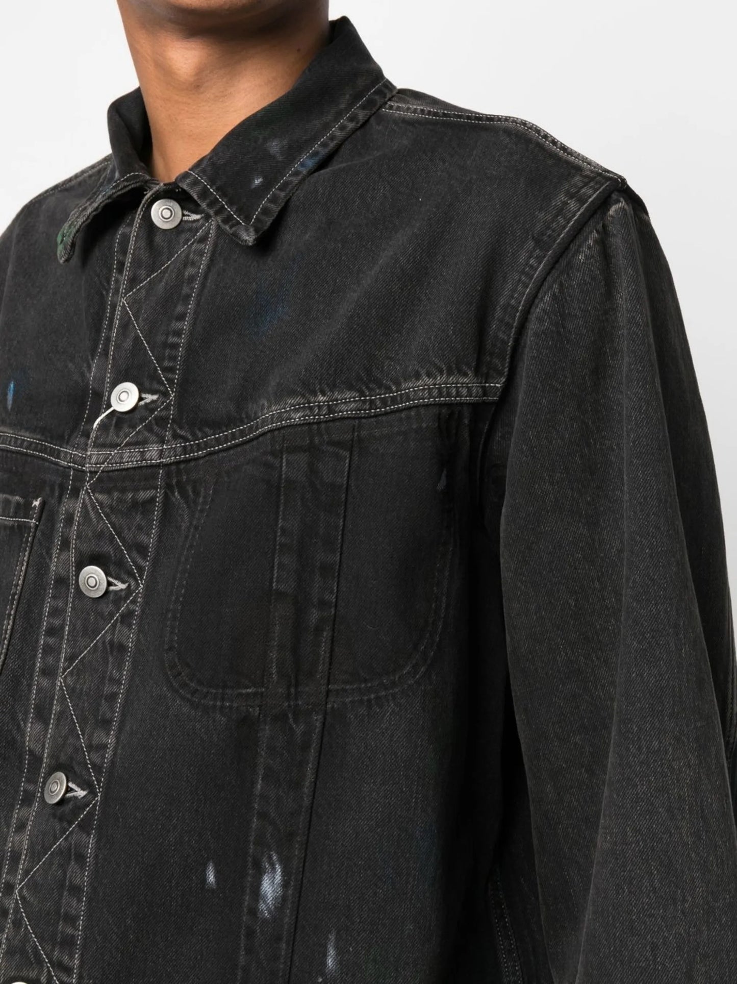 Paint denim jacket