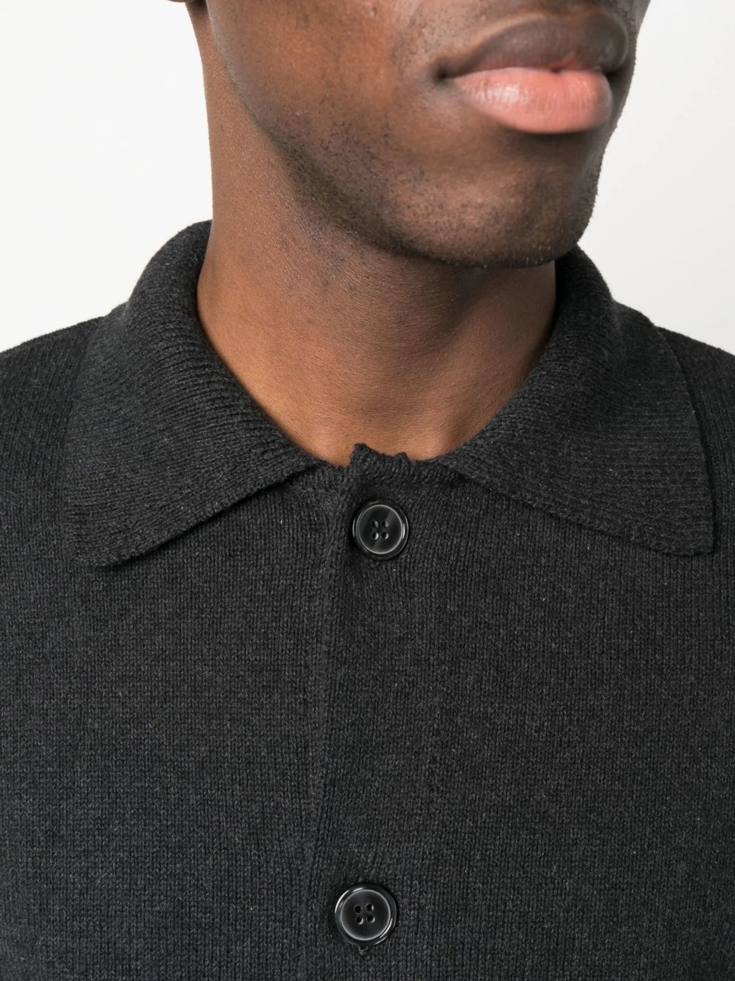 long-sleeved polo cardigan