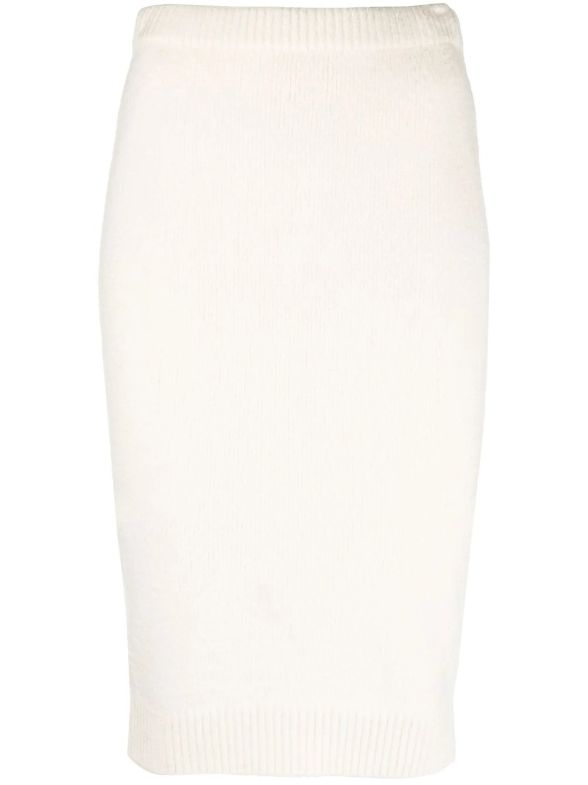 fitted pencil midi skirt