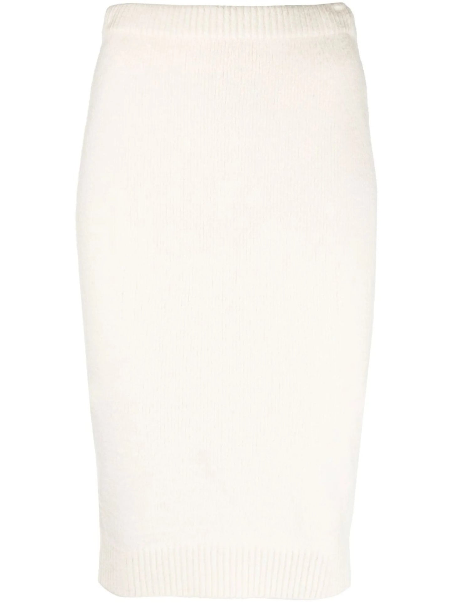 fitted pencil midi skirt