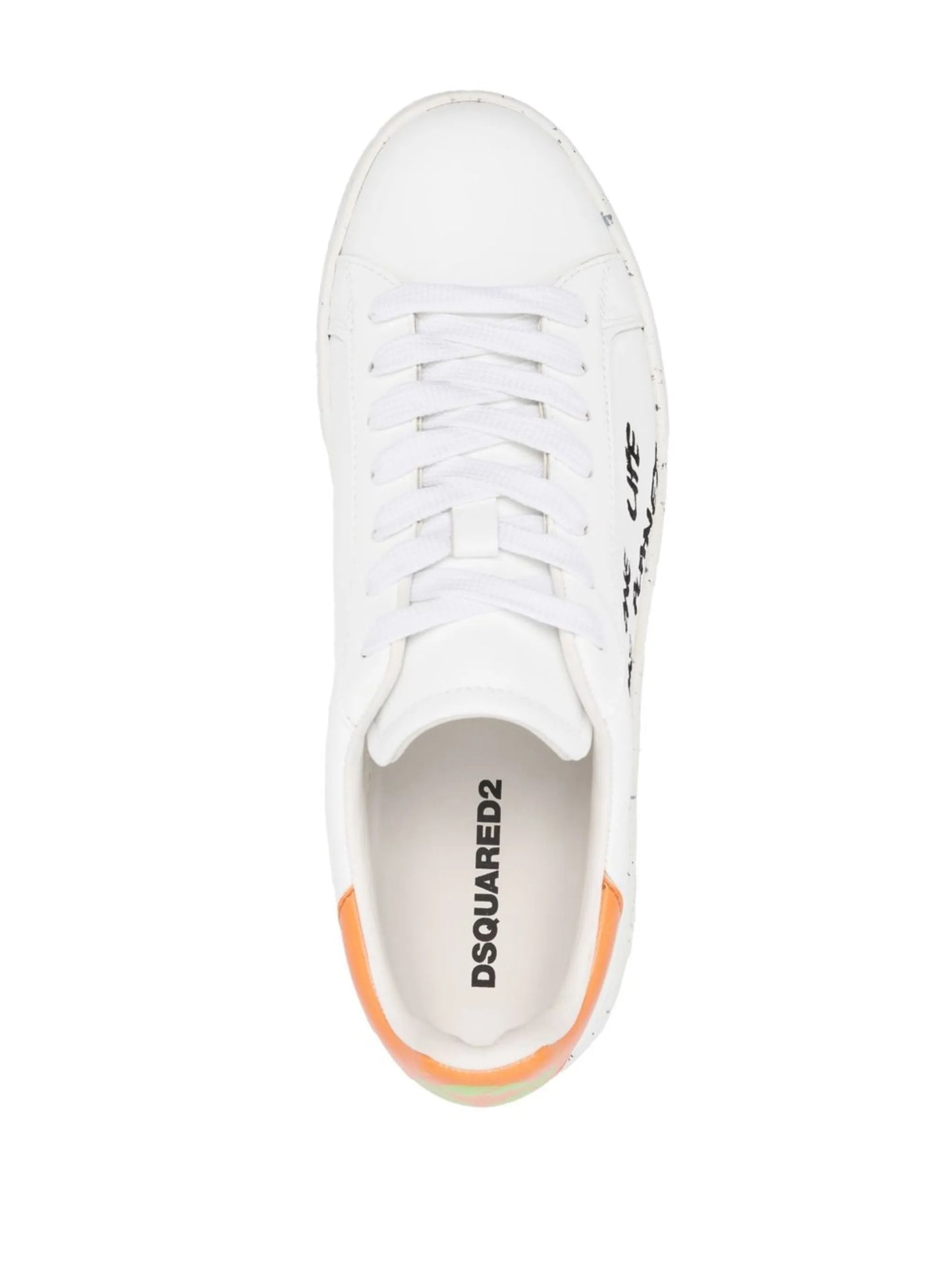 slogan-embroidered low-top sneakers