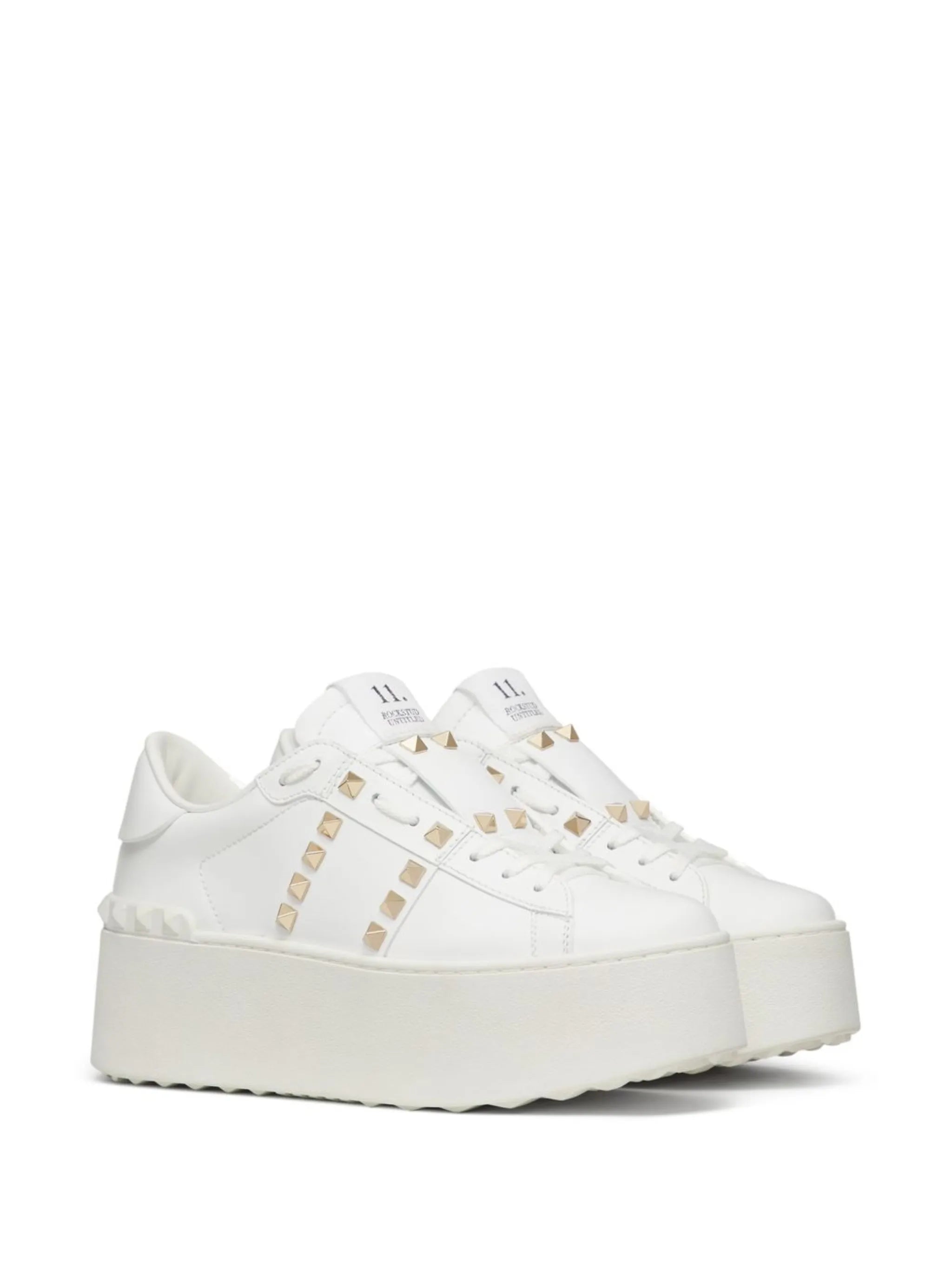 Rockstud Untitled leather flatform sneakers
