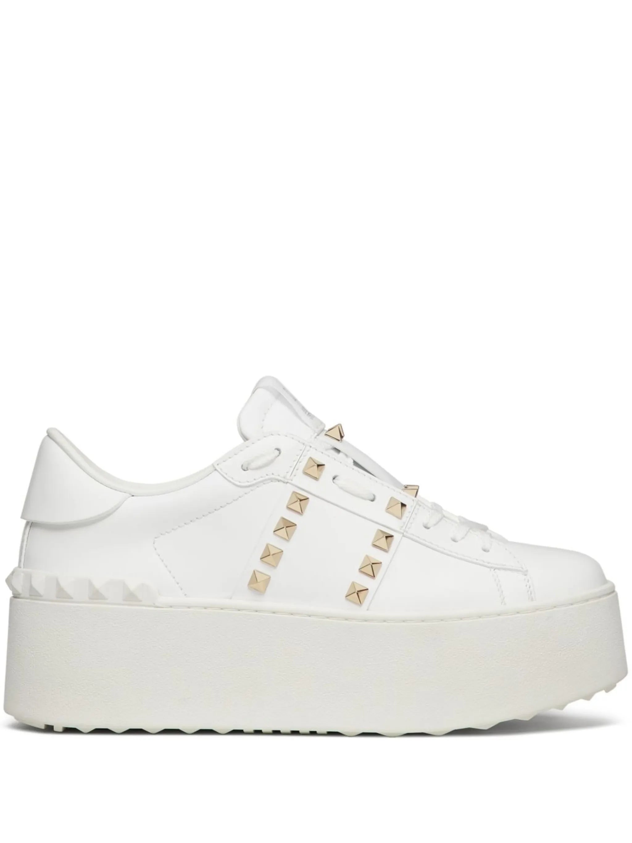 Rockstud Untitled leather flatform sneakers