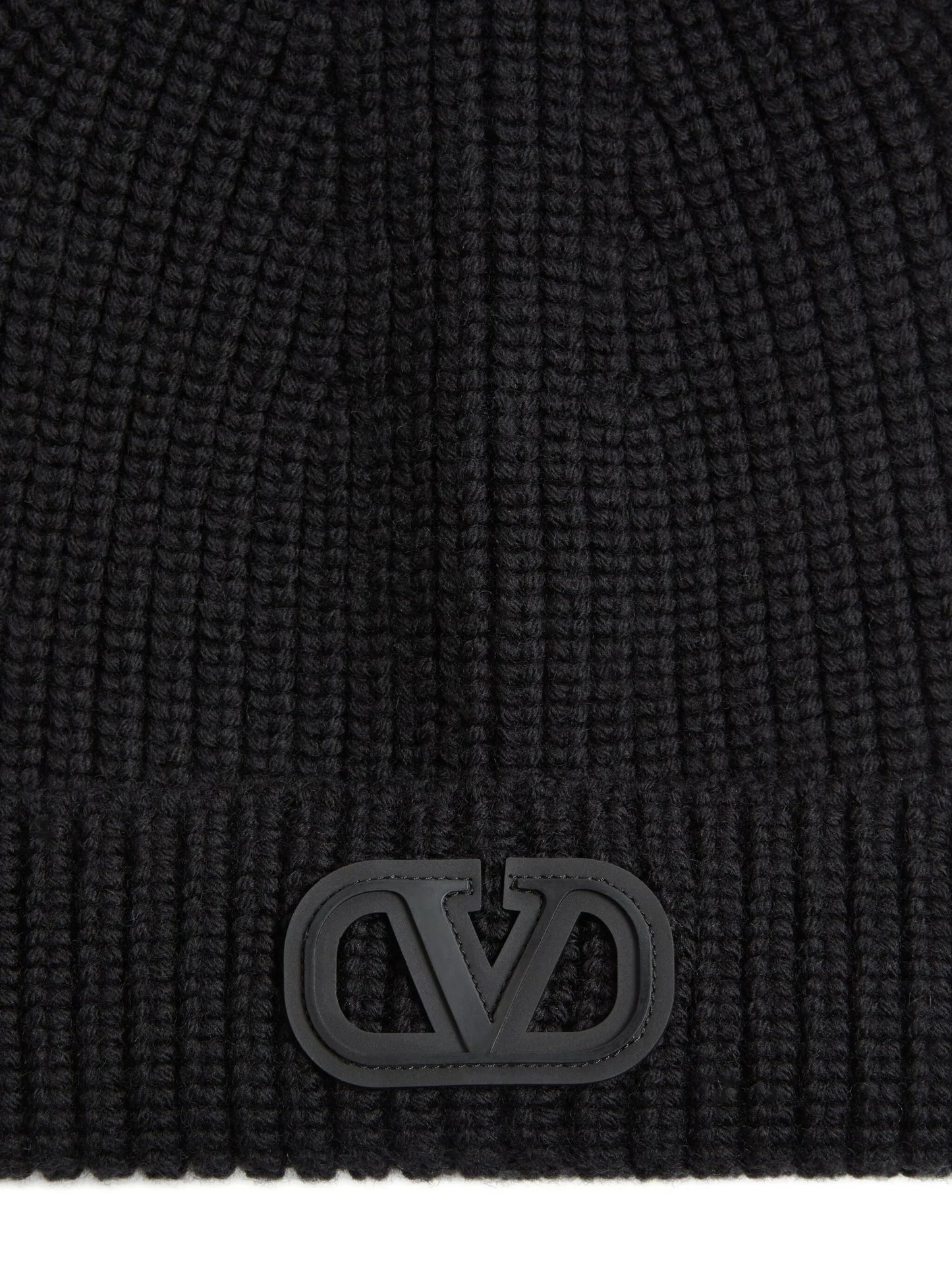 VLogo Signature ribbed wool beanie