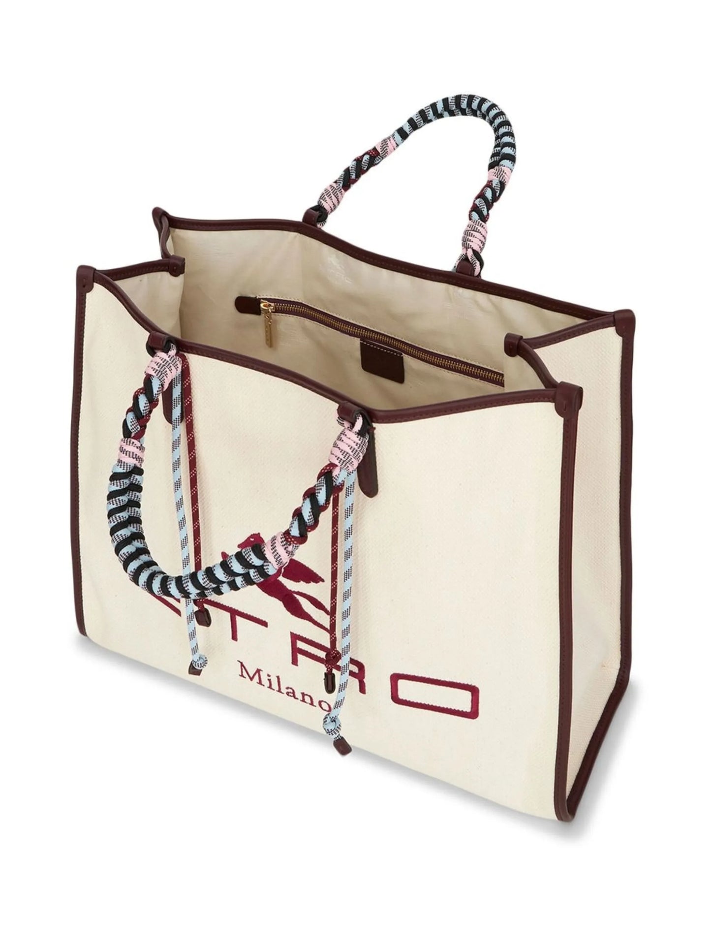 logo-embroidered tote bag