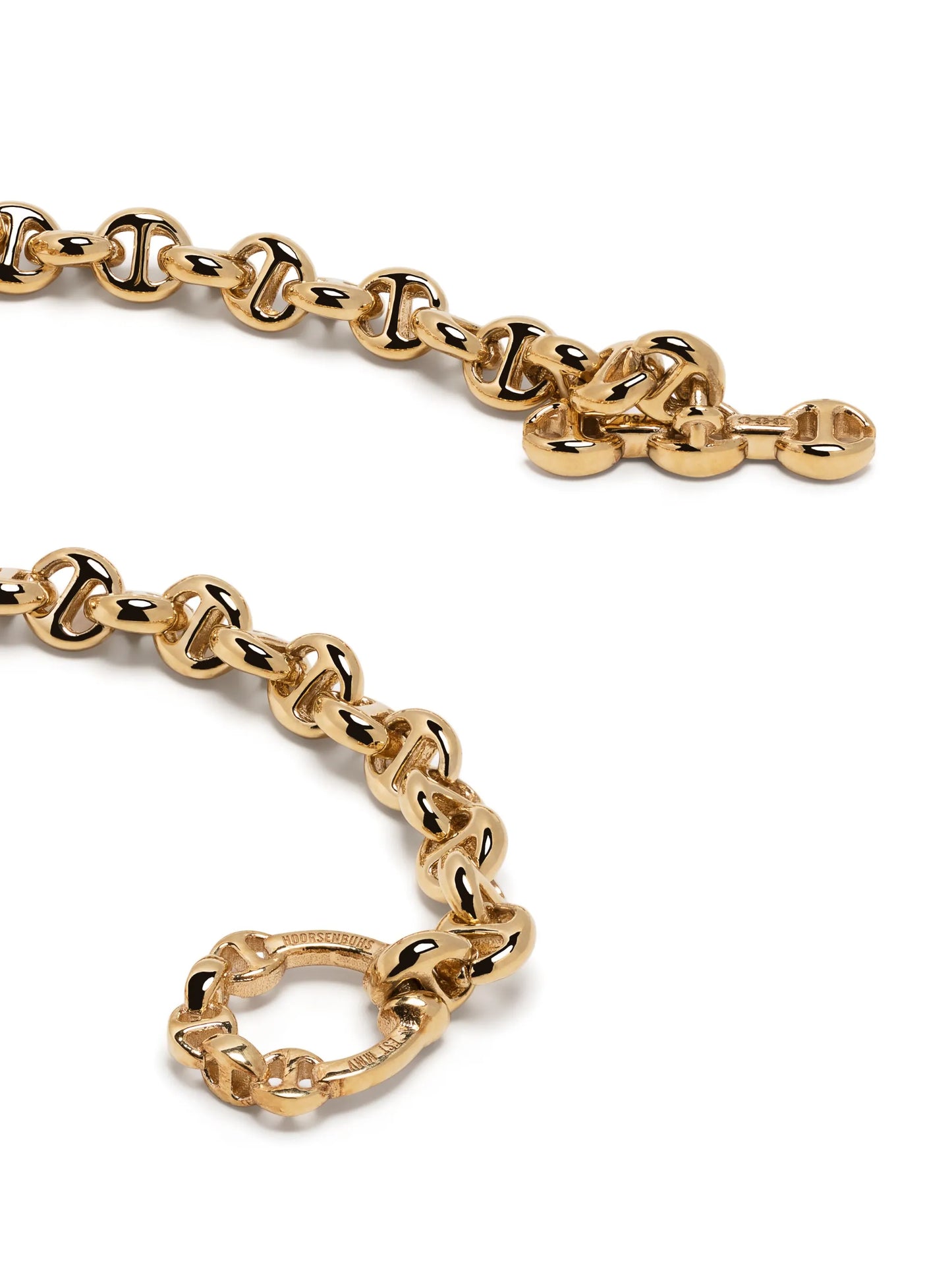 18kt yellow gold diamond chain-link bracelet