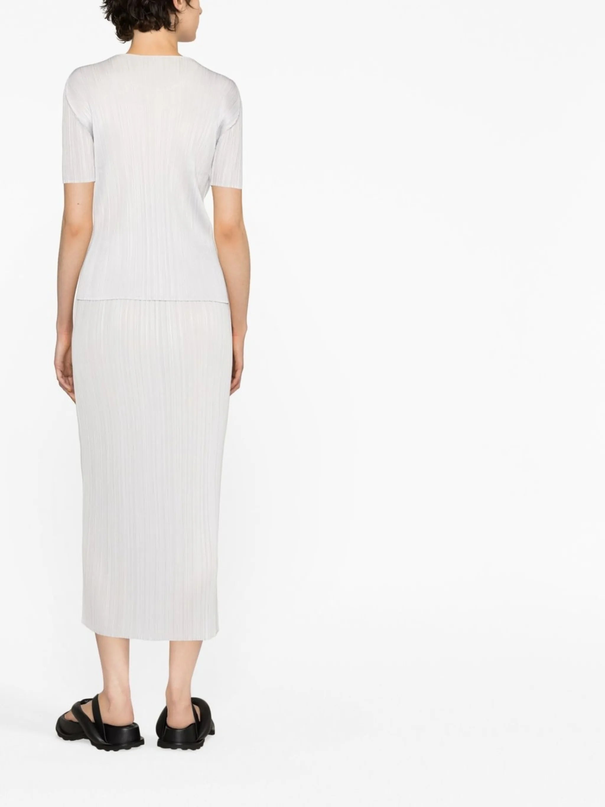 plissé short-sleeve T-shirt