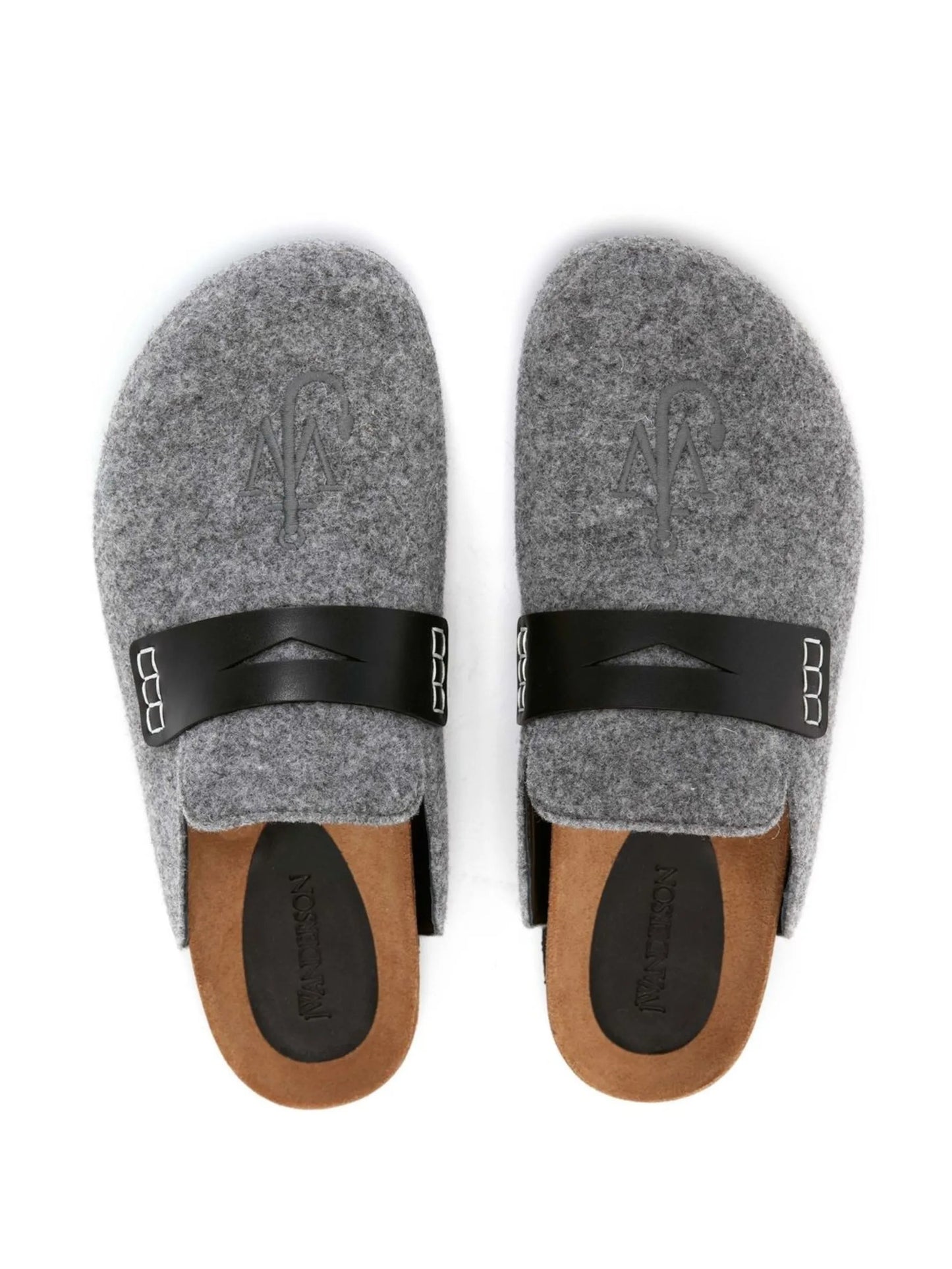 felted slip-on loafers