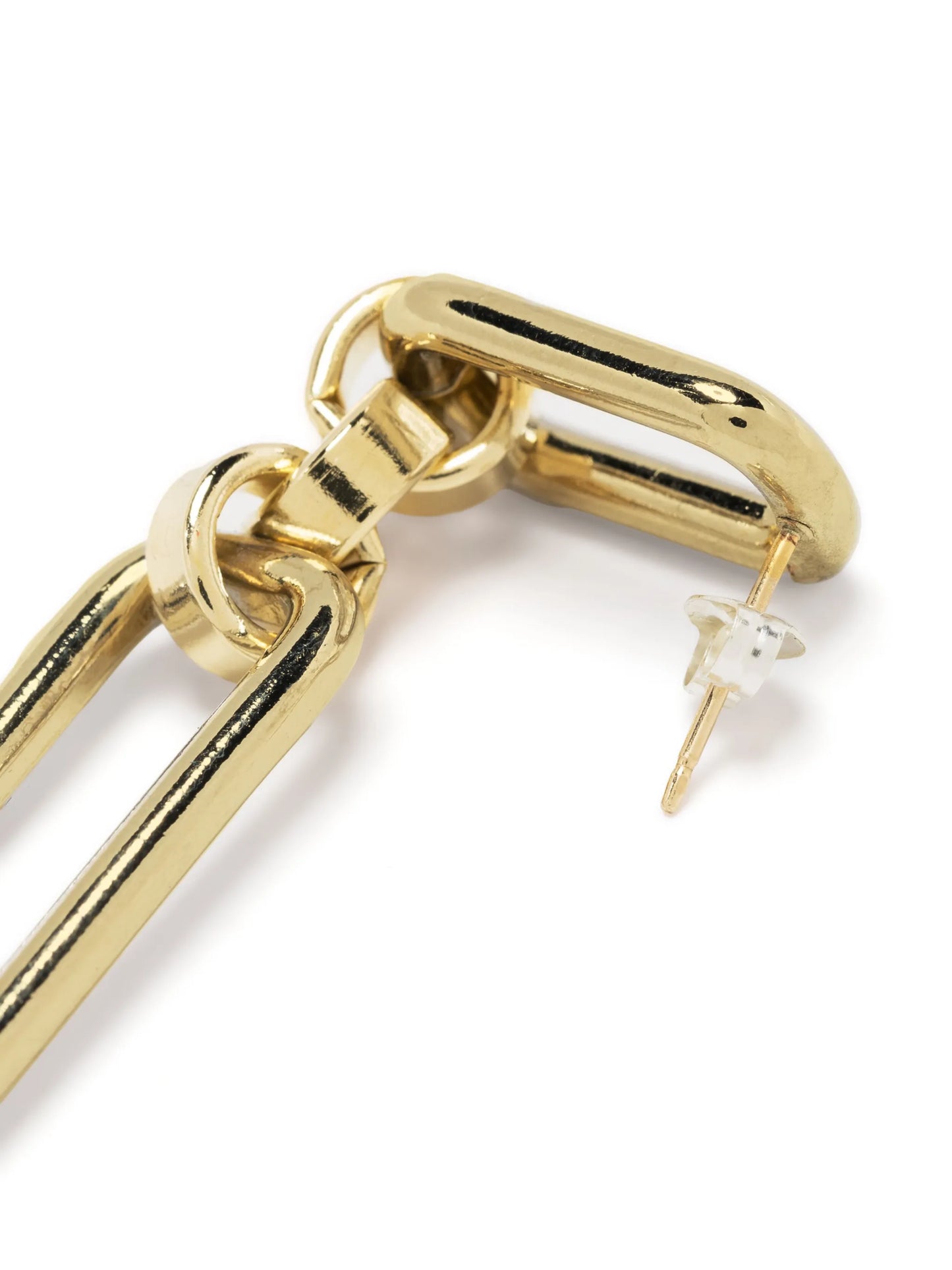 dual-tone chain-link earrings
