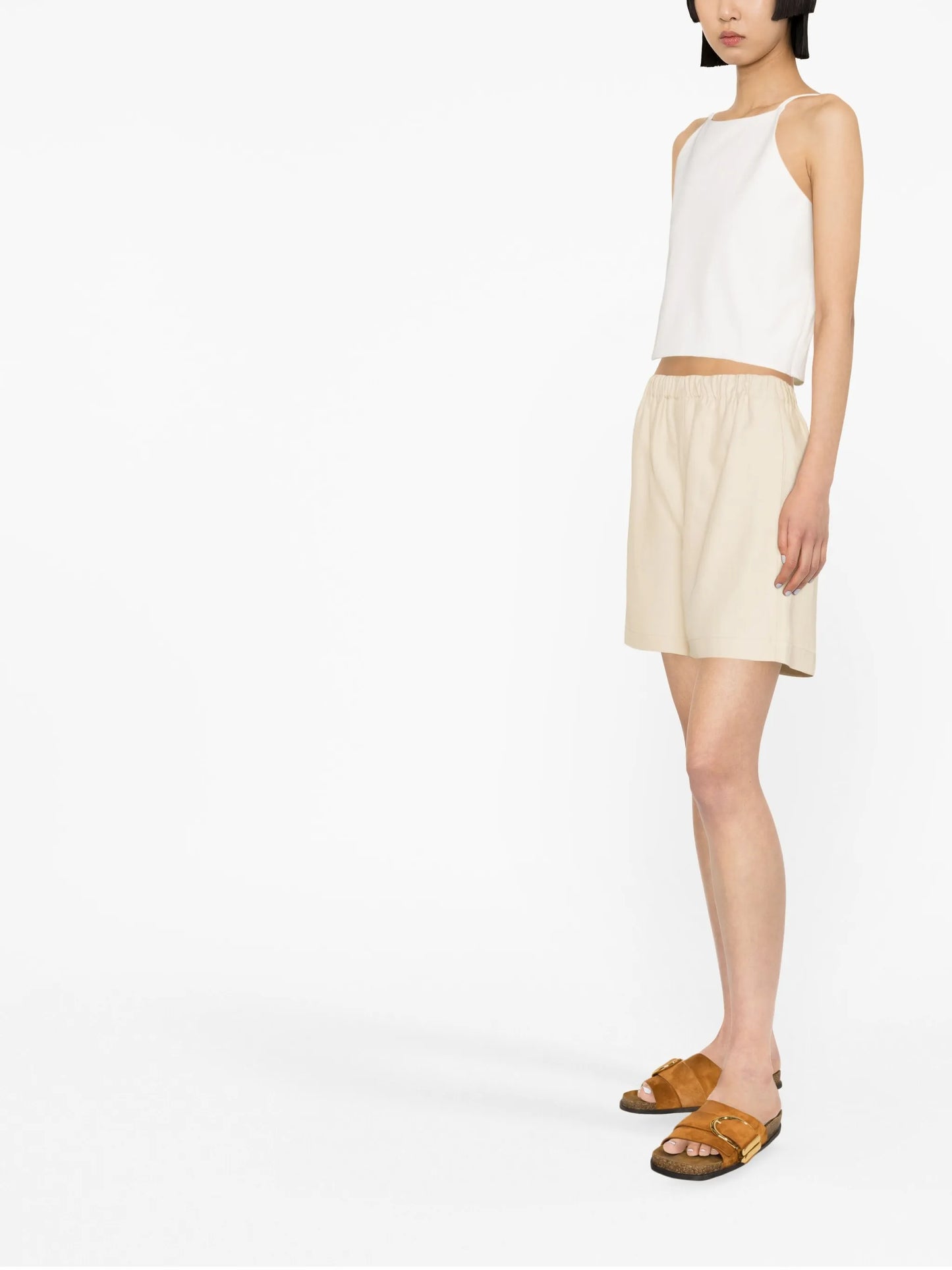 elasticated-waistband shorts