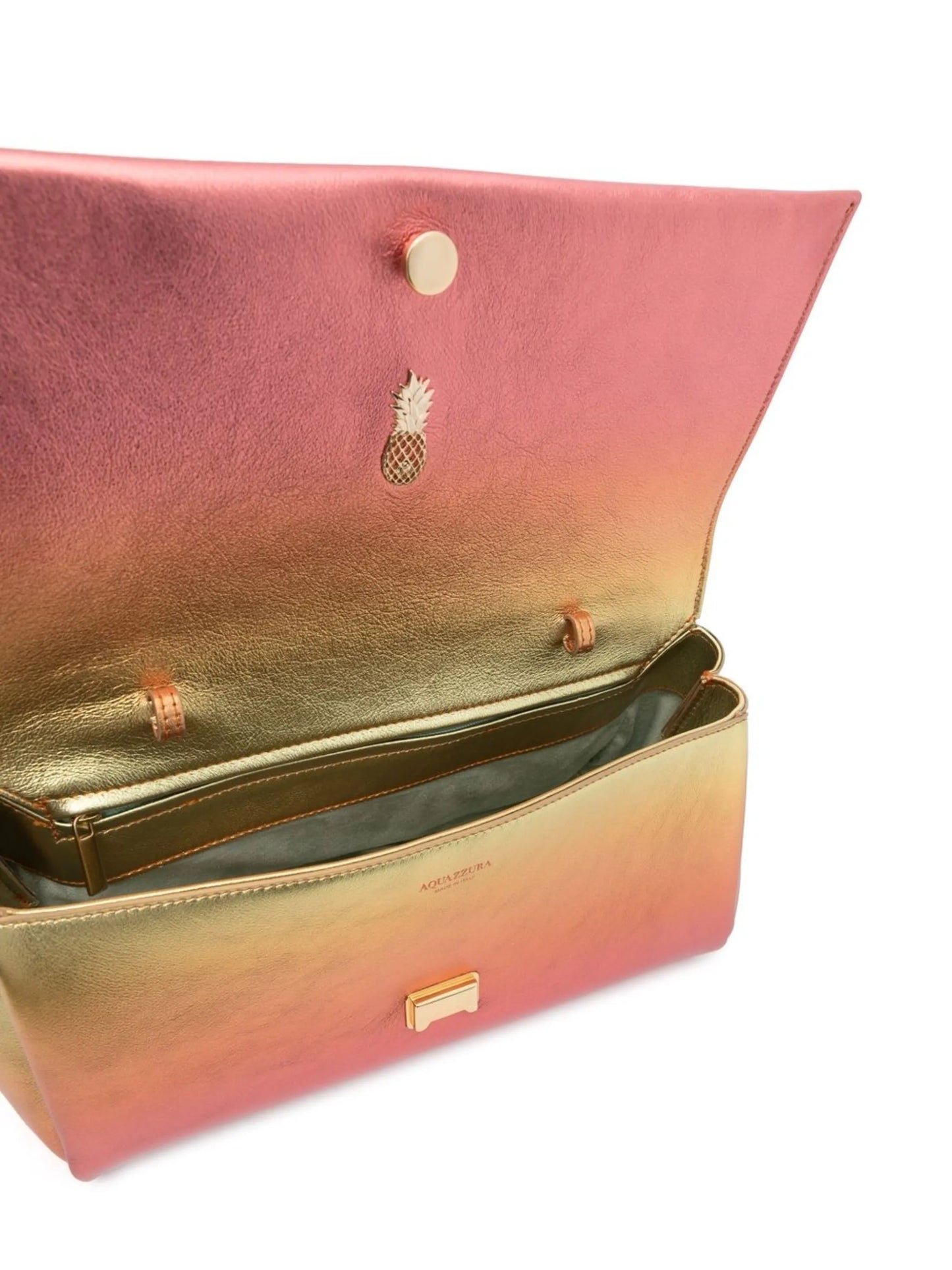 Twist ombré leather clutch bag