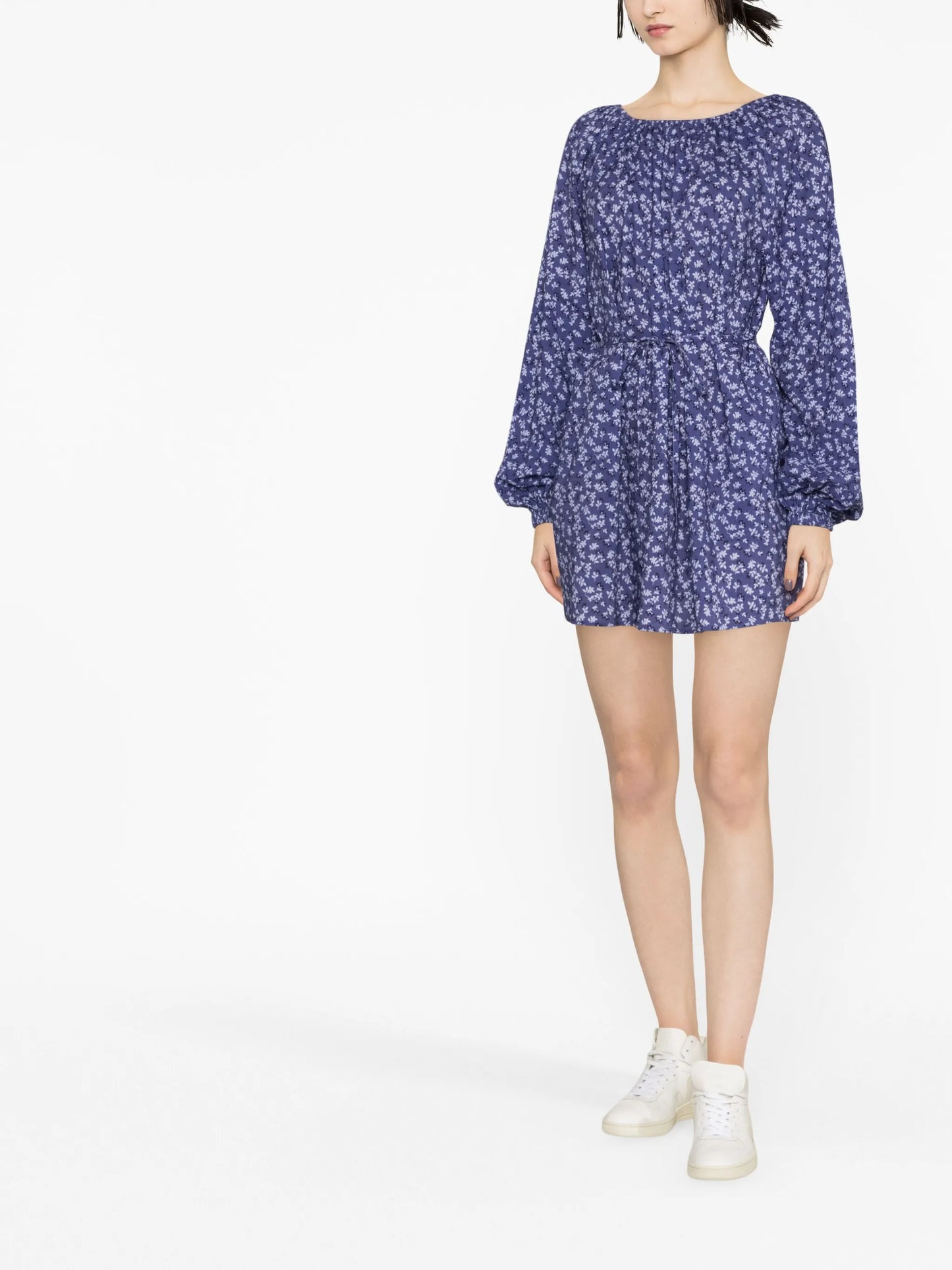 floral-print long-sleeve dress