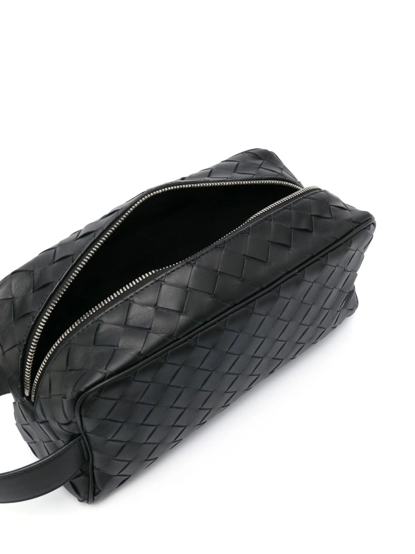 Intrecciato leather wash bag