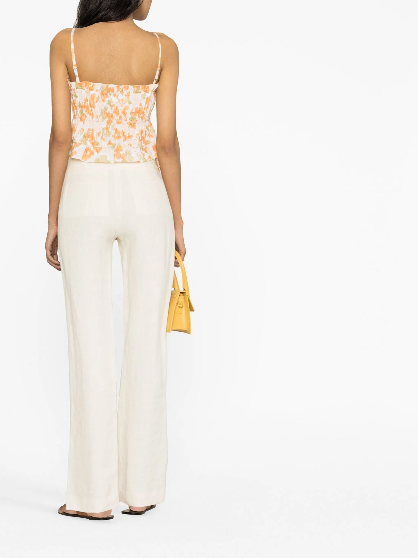 Weekend floral print shirred top