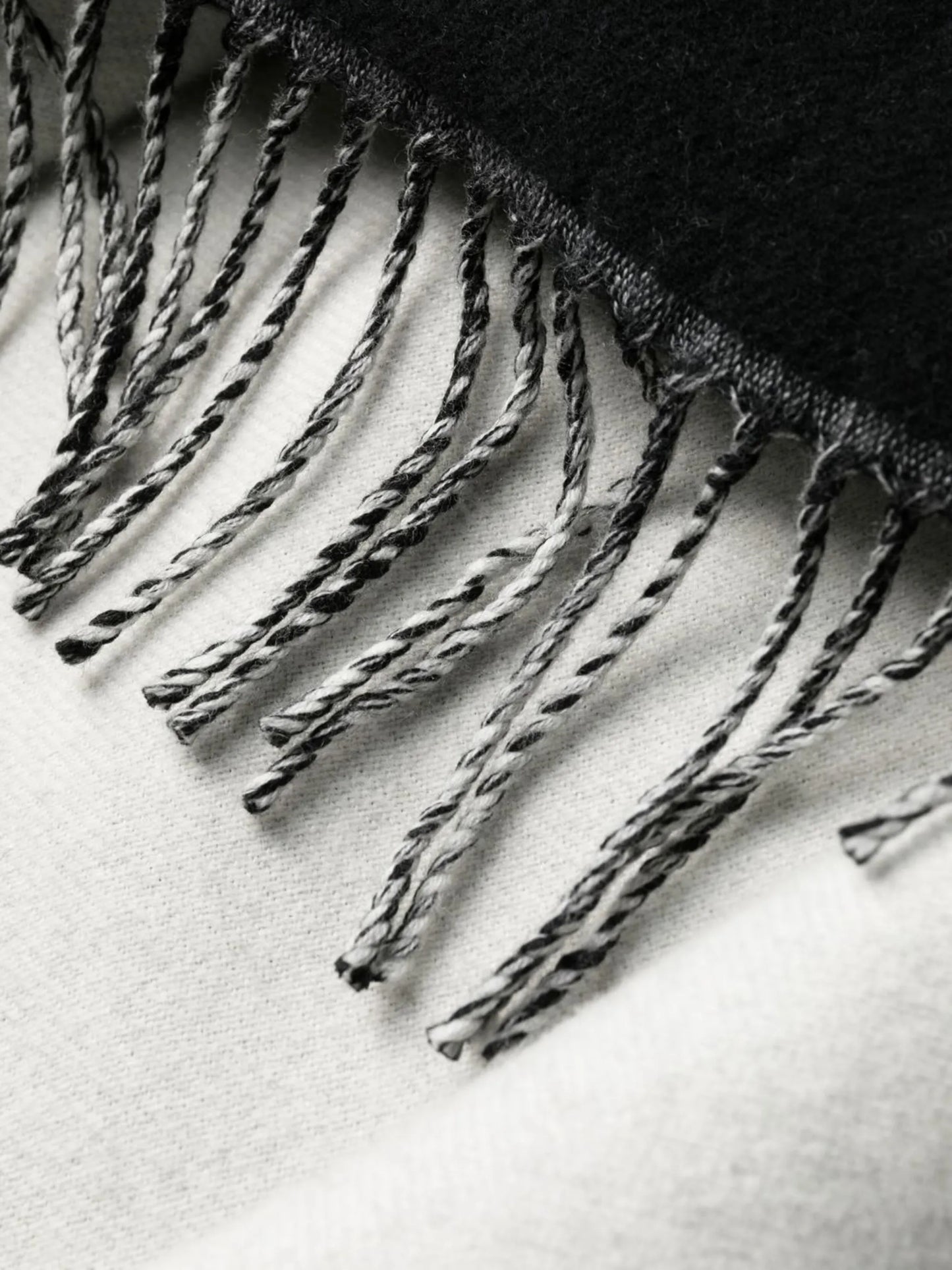 Black VLogo Signature Fringed Poncho